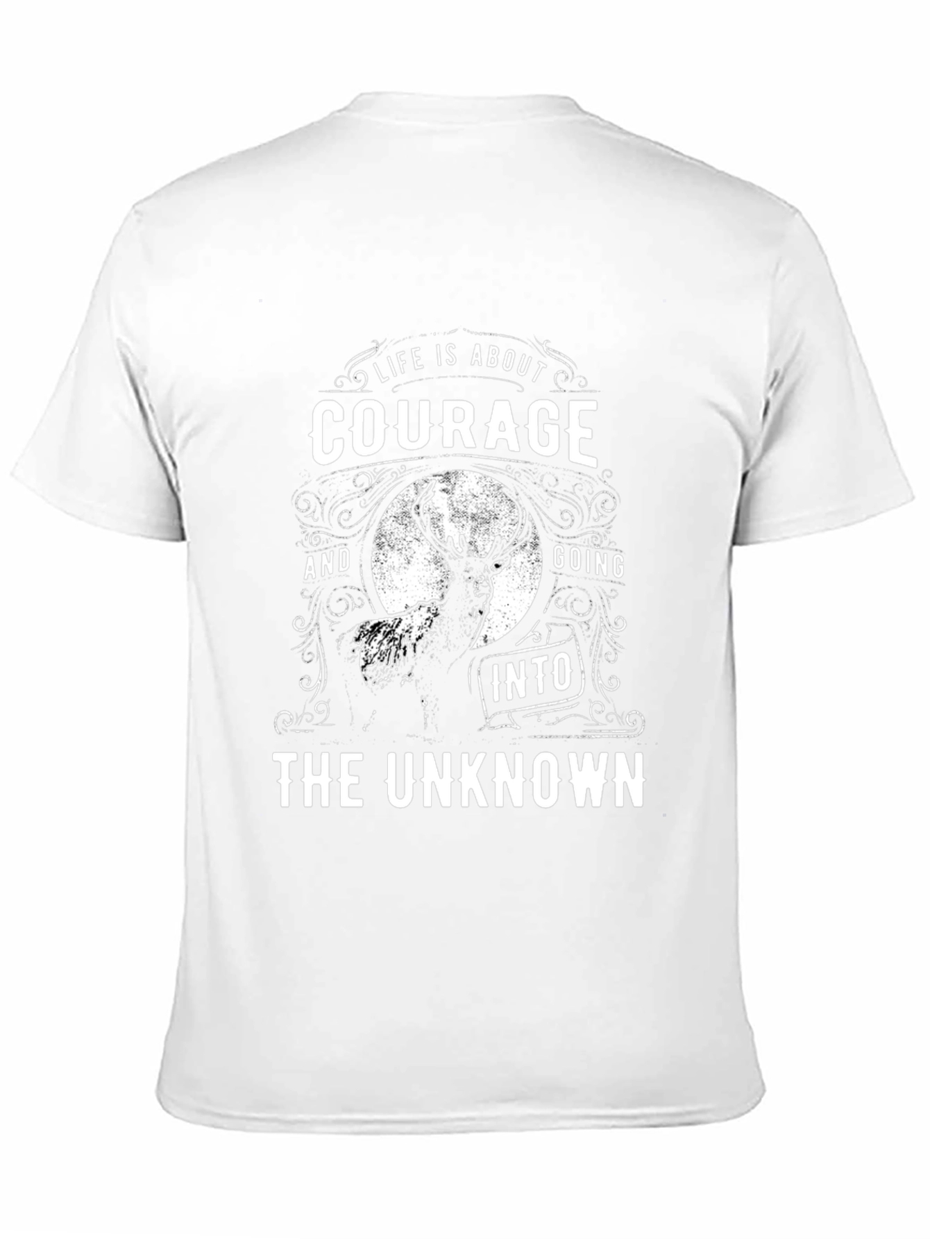 Courage Into The Unknown Black Graphic T-Shirt