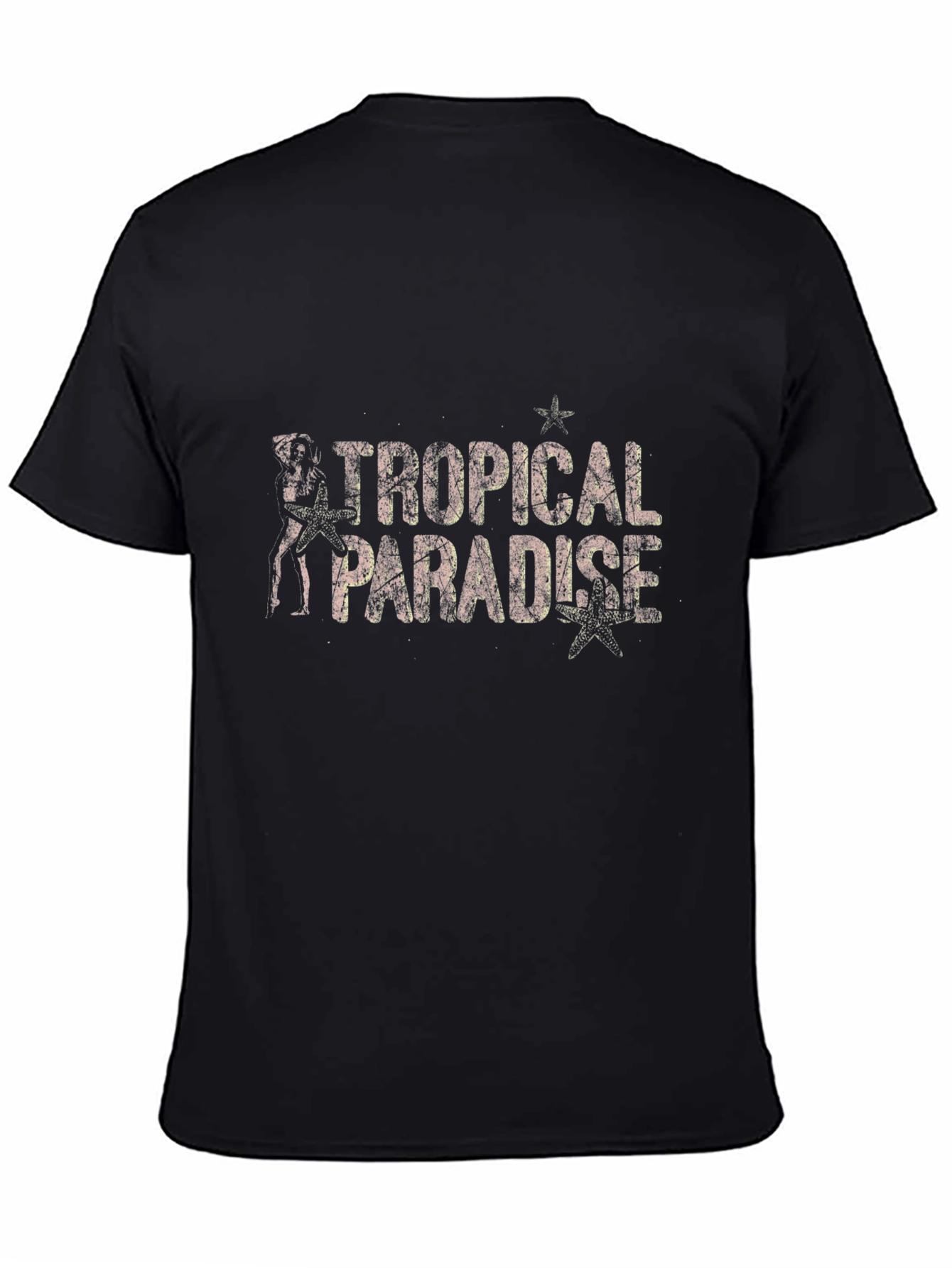 Tropical Paradise Black Graphic Tee