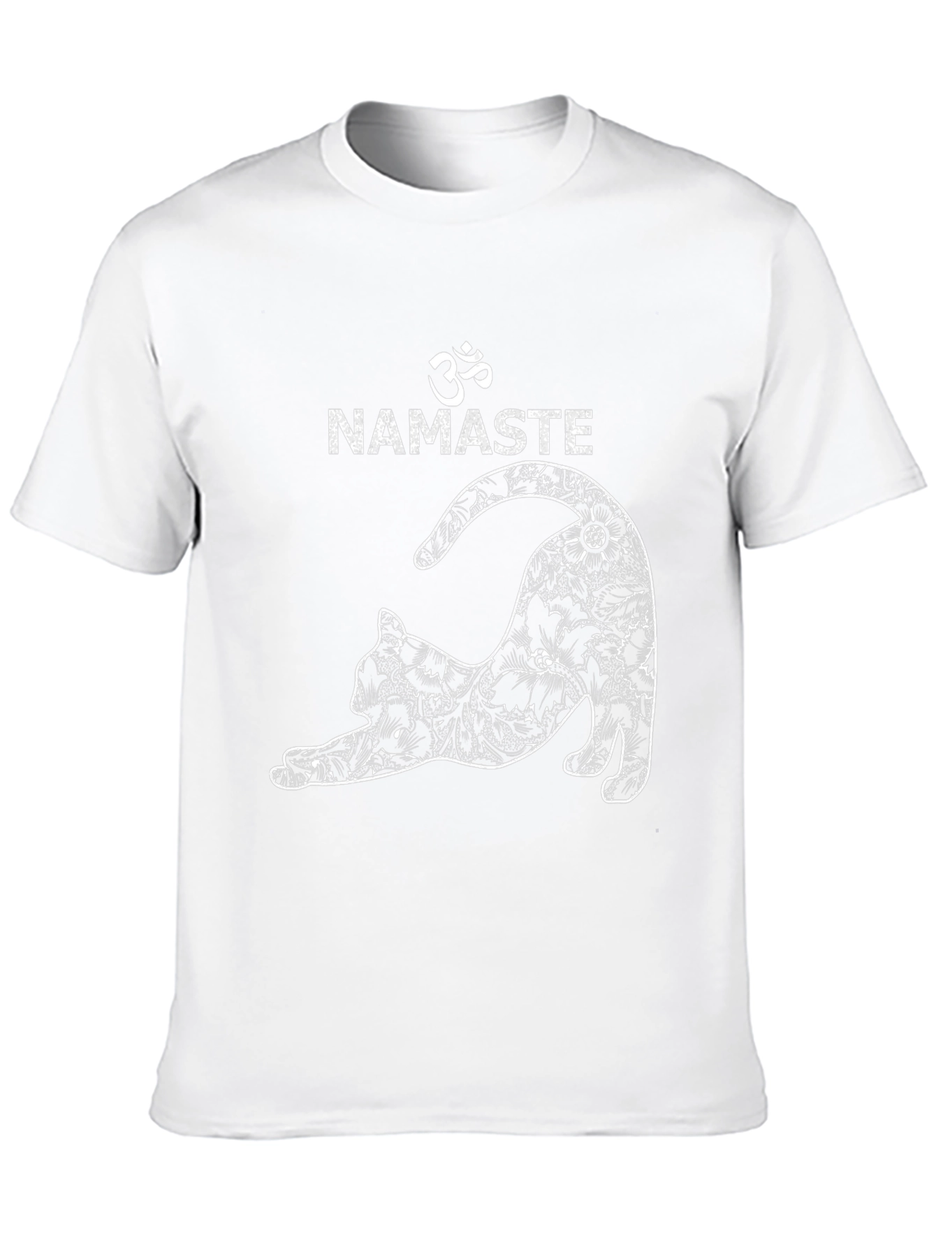 Namaste Yoga Cat Graphic Tee - Unisex Black T-Shirt