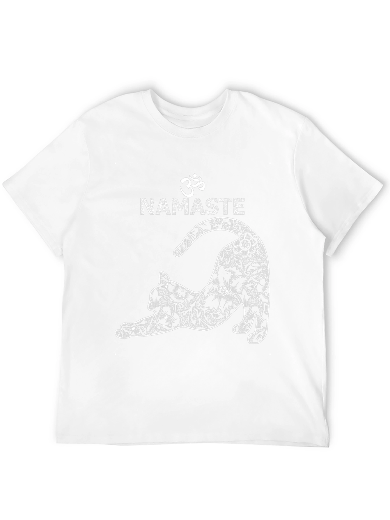 Namaste Yoga Cat Graphic Tee - Unisex Black T-Shirt