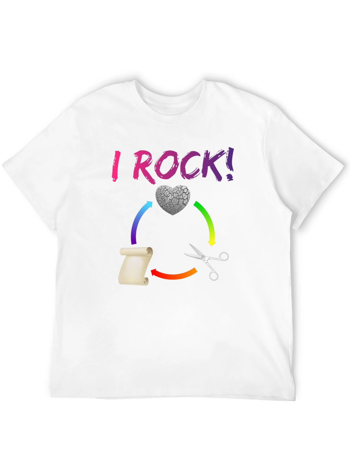 I ROCK! Rock Paper Scissors Novelty T-Shirt