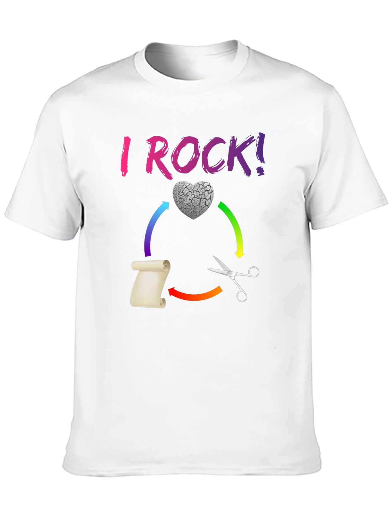 I ROCK! Rock Paper Scissors Novelty T-Shirt