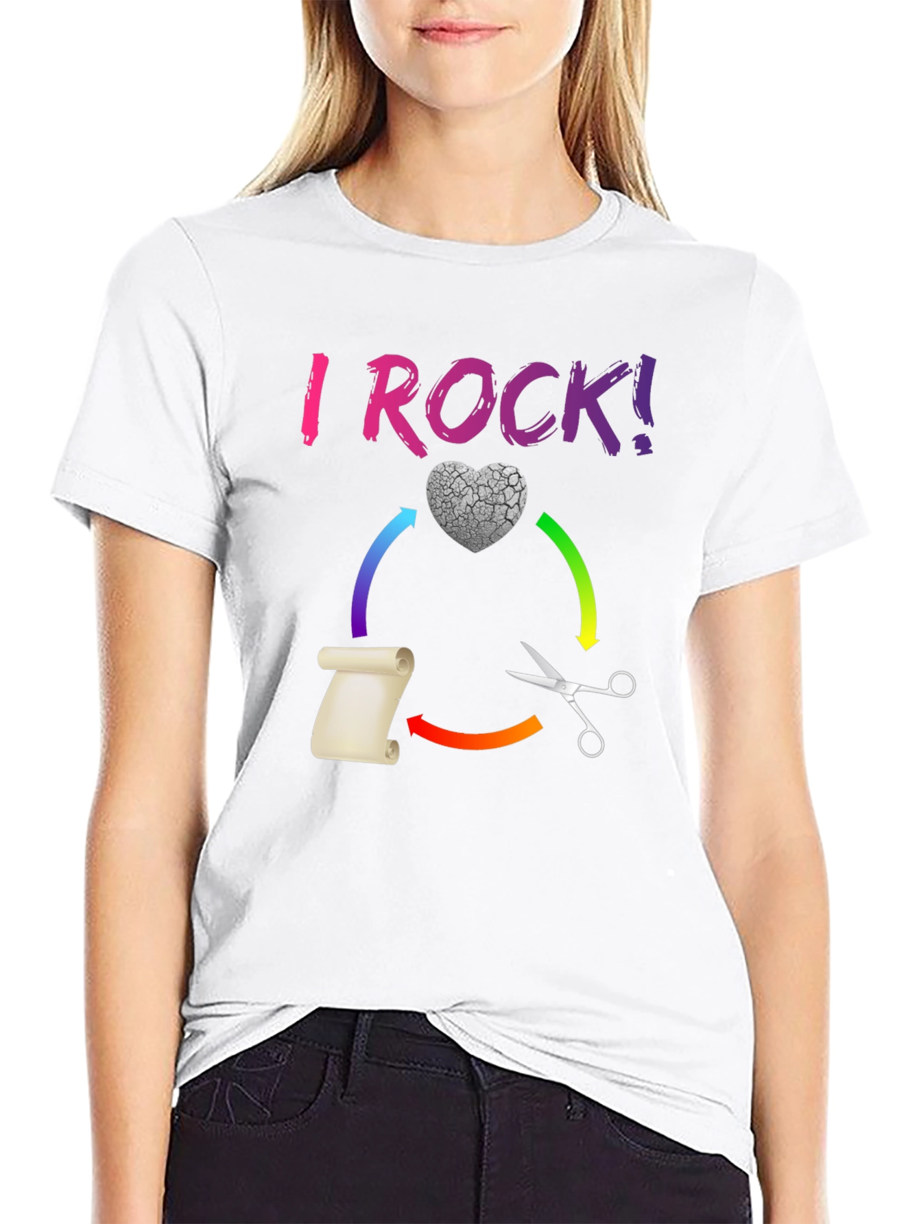 I ROCK! Rock Paper Scissors Novelty T-Shirt
