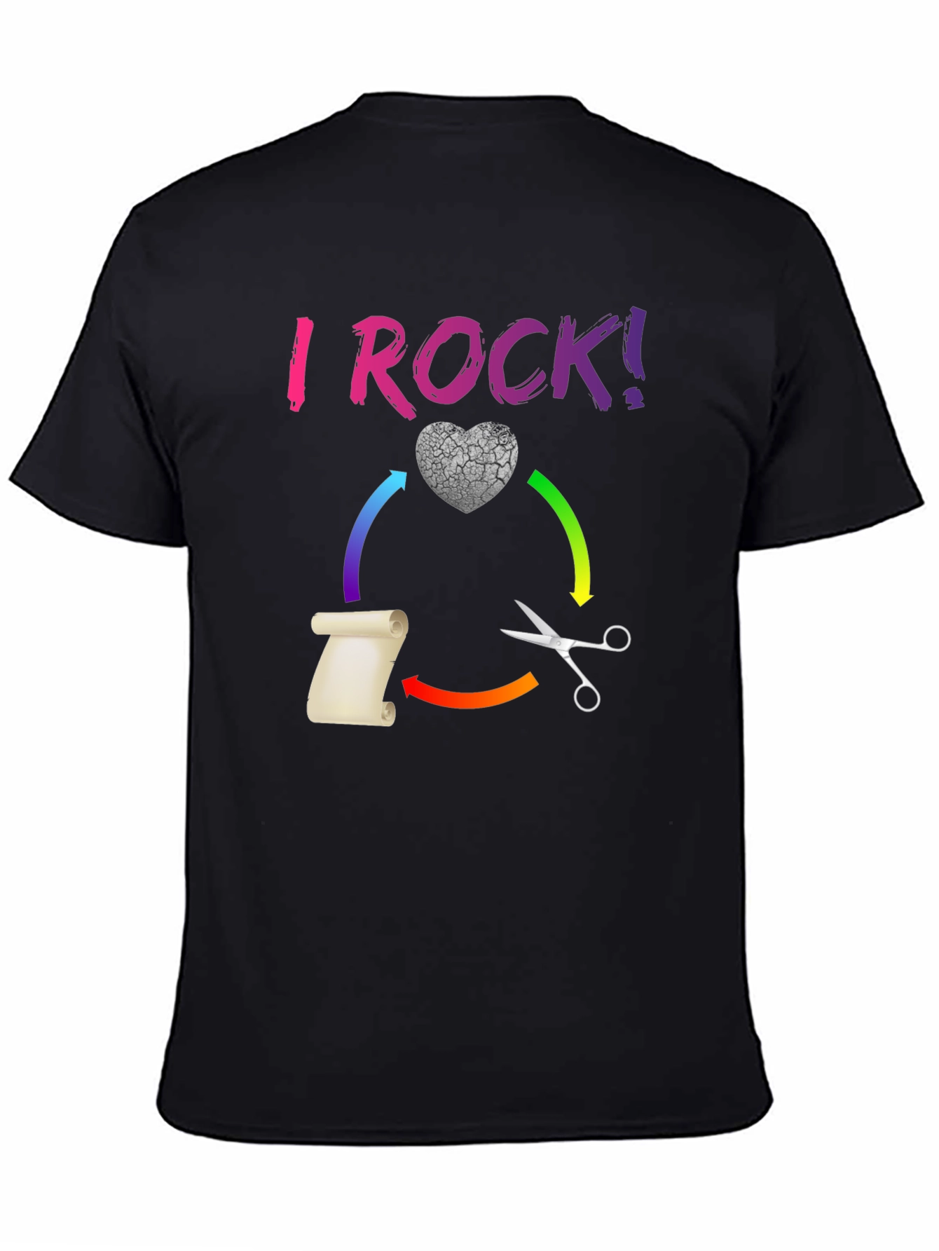 I ROCK! Rock Paper Scissors Novelty T-Shirt