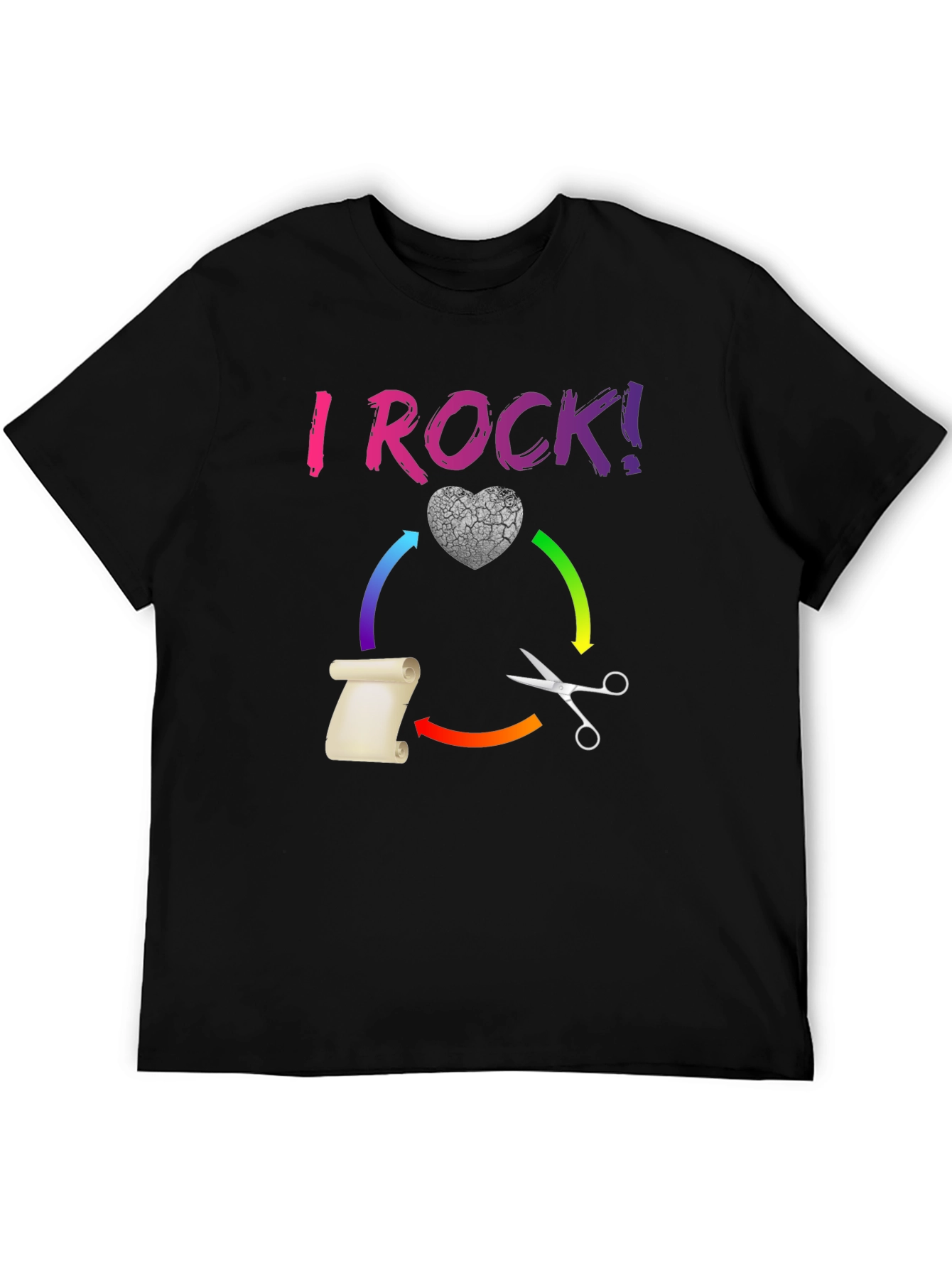 I ROCK! Rock Paper Scissors Novelty T-Shirt