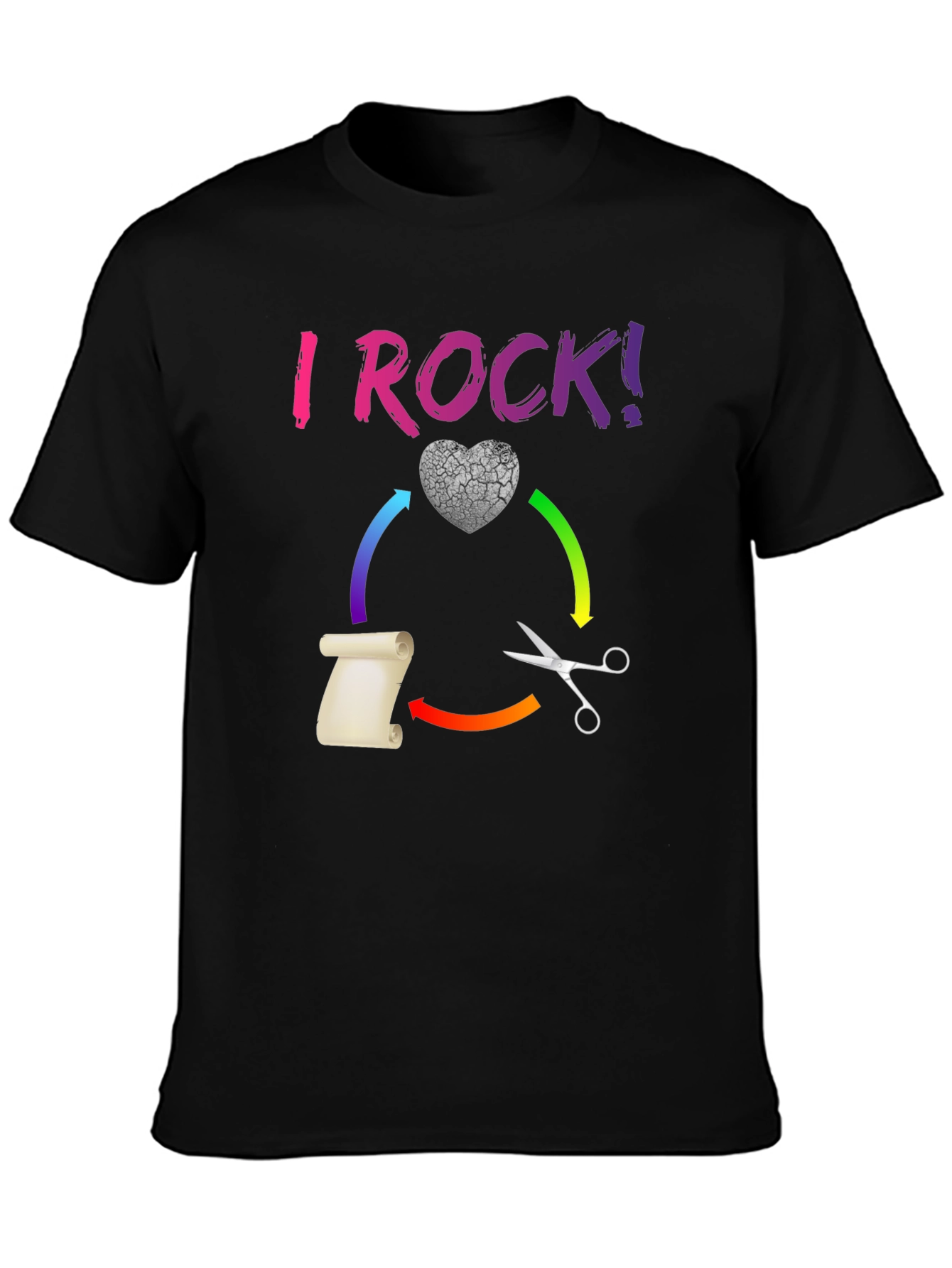 I ROCK! Rock Paper Scissors Novelty T-Shirt