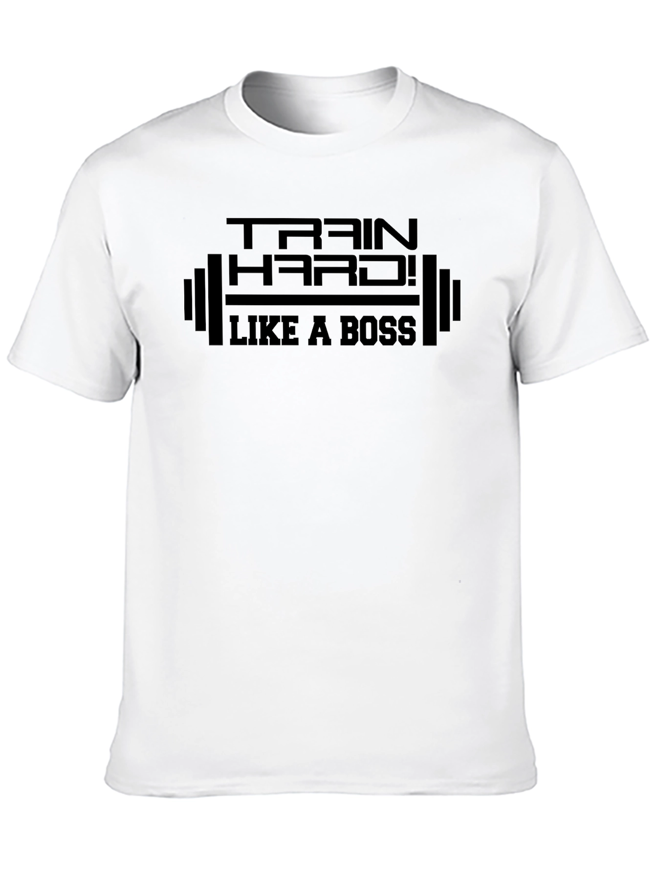 Train Hard Like a Boss Black T-Shirt