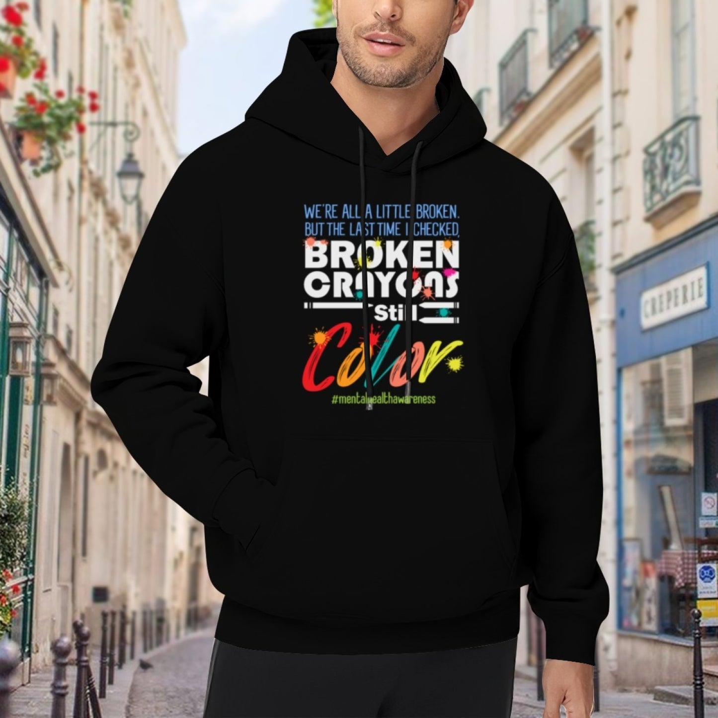 Cozy New Unisex Black Hoodie - Retro Check Pattern - Soft Sweatshirt - American Direct Shipping