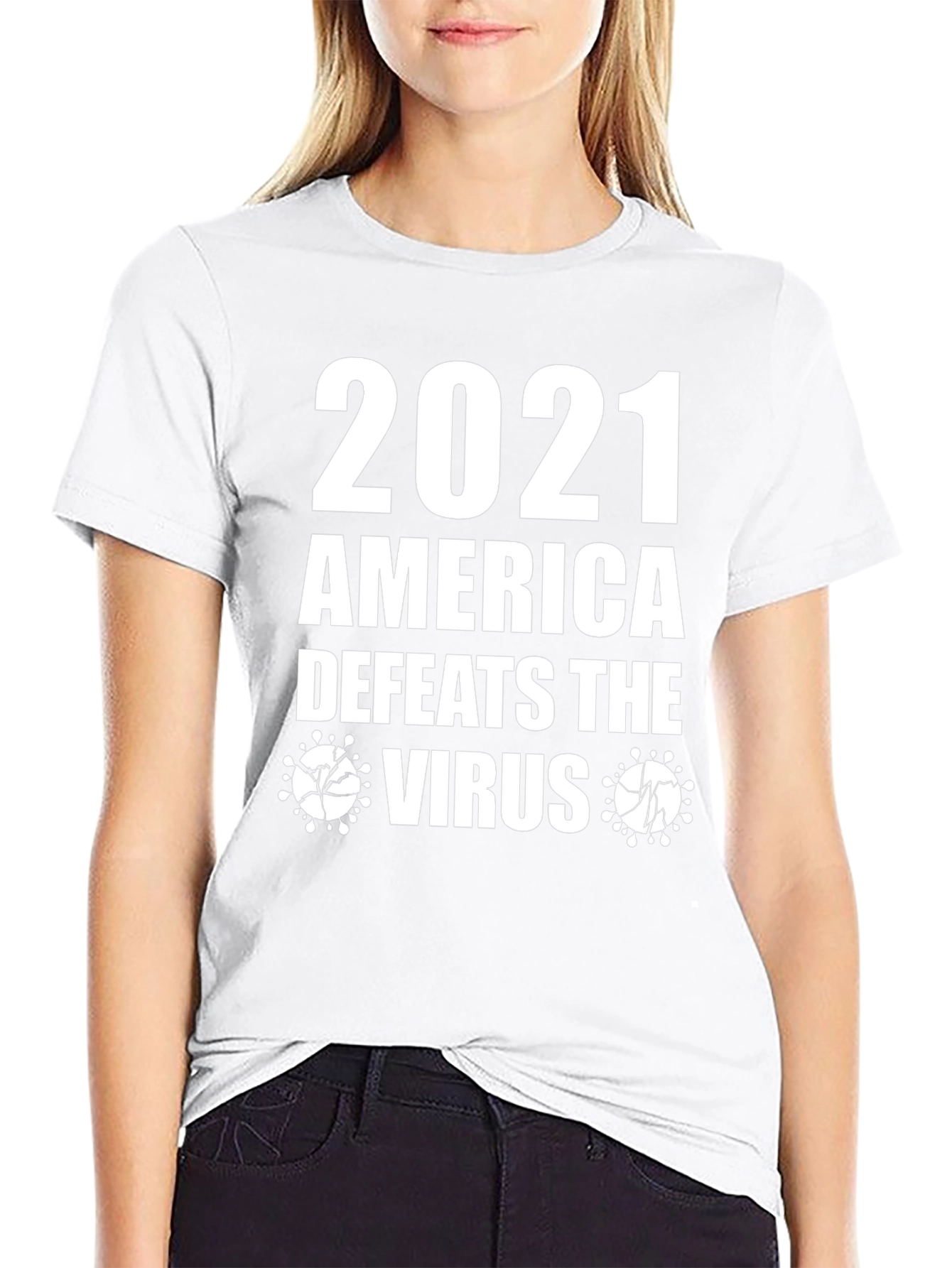 2021 America Defeats Virus Graphic T-Shirt