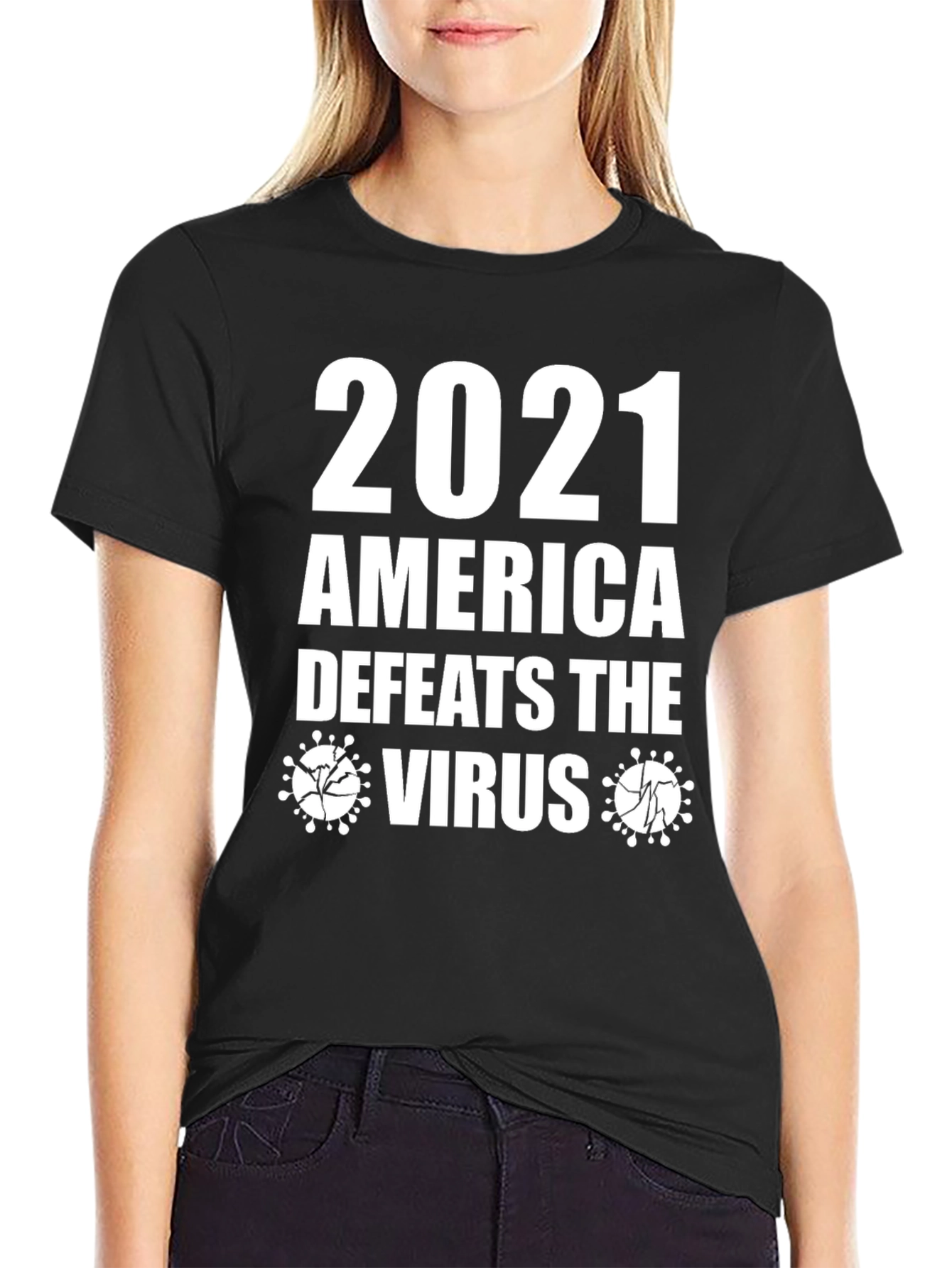 2021 America Defeats Virus Graphic T-Shirt