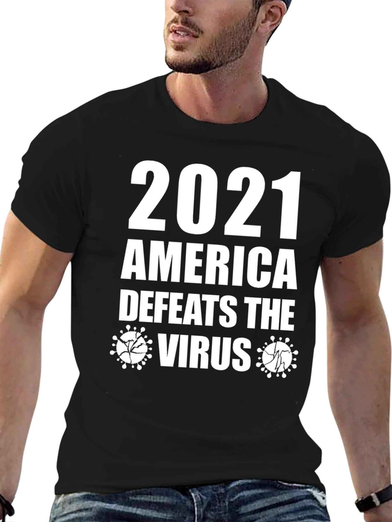 2021 America Defeats Virus Graphic T-Shirt