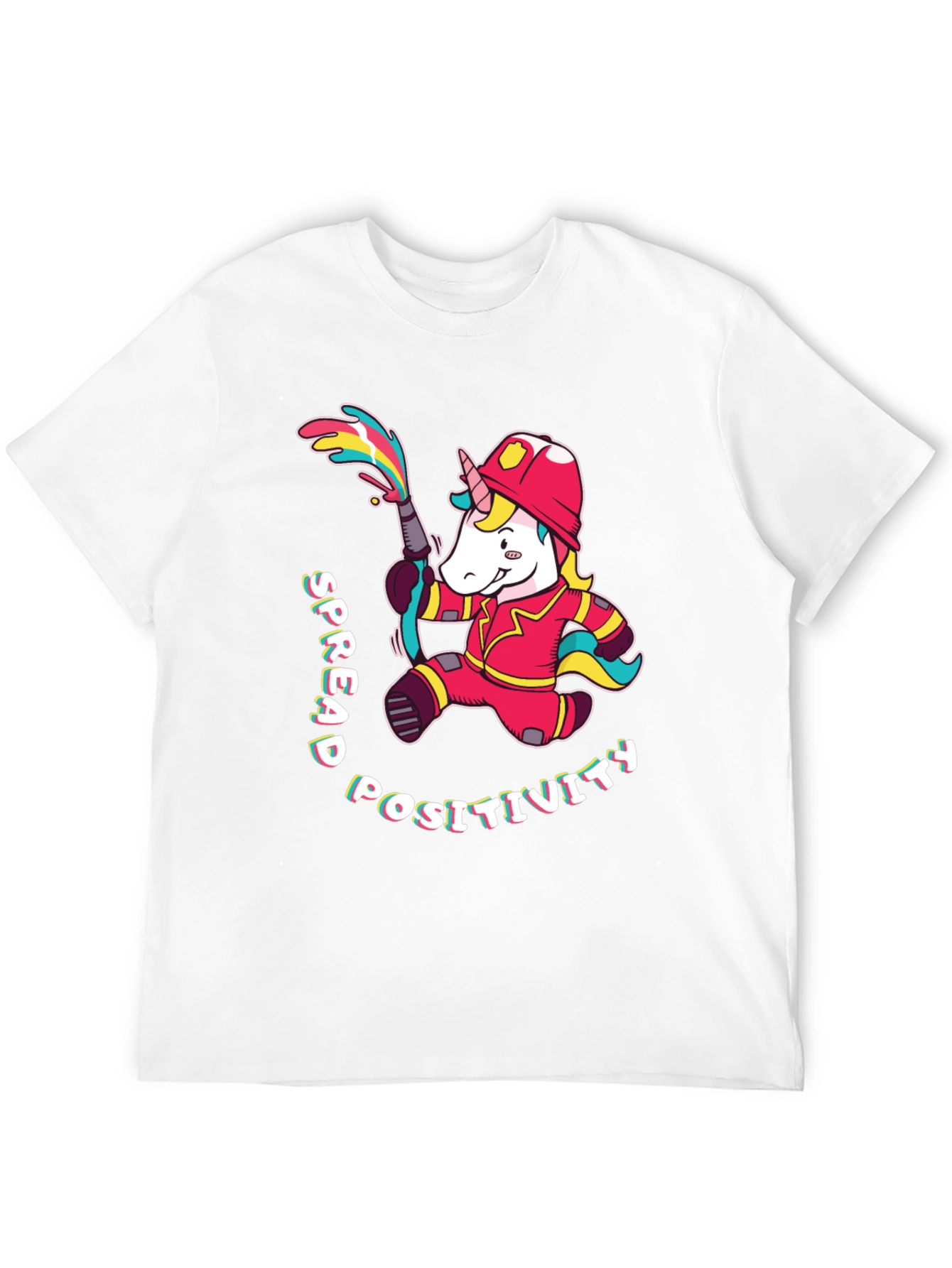 Unicorn Firefighter T-Shirt - Spread Positivity