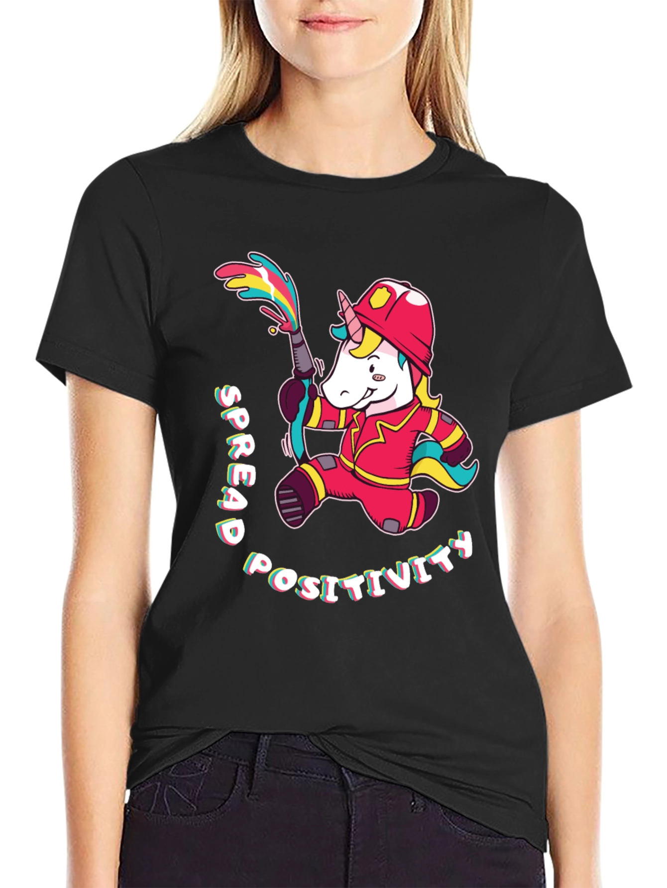 Unicorn Firefighter T-Shirt - Spread Positivity