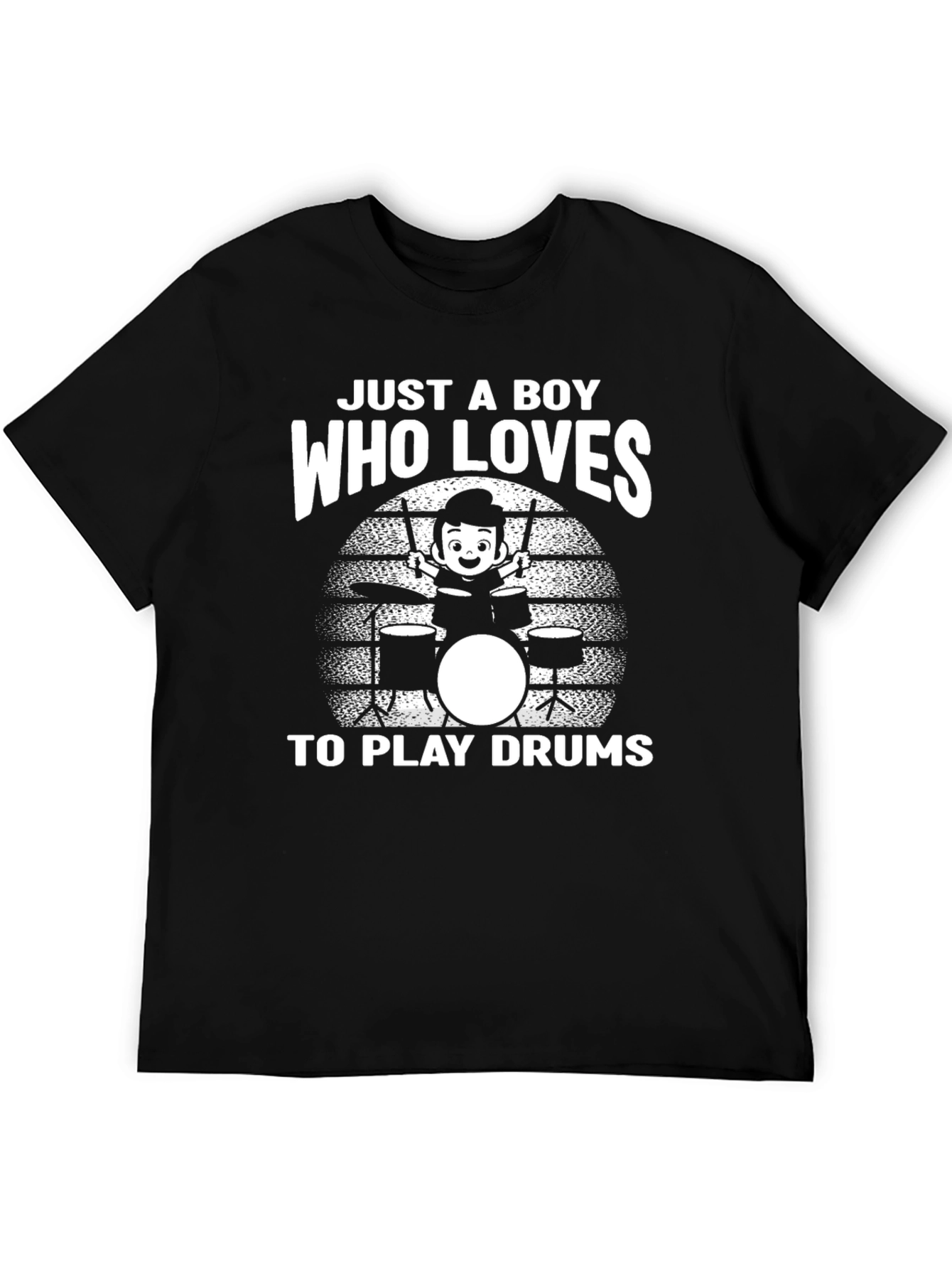 Boy Who Loves Drums T-Shirt - Musician Gift