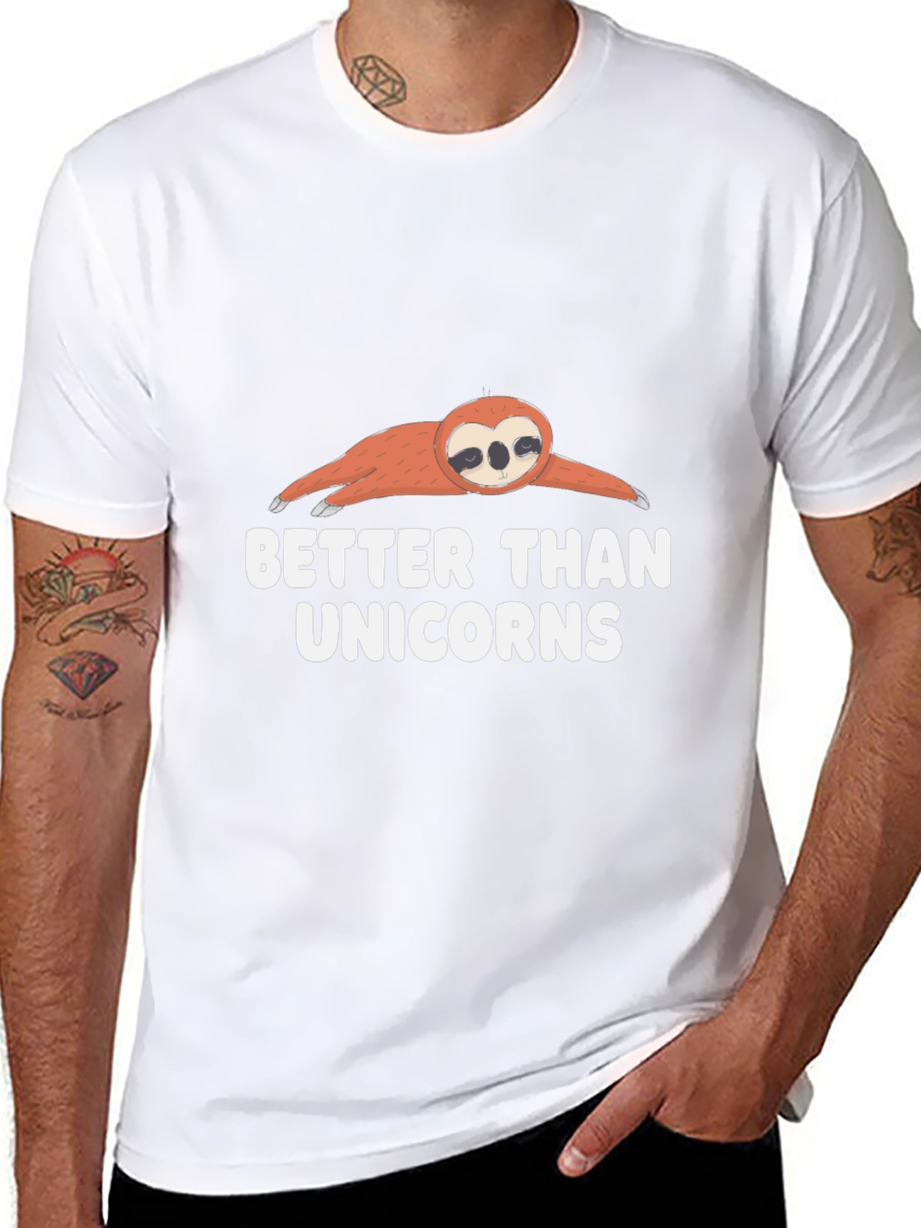 Sloth Better Than Unicorns Graphic T-Shirt