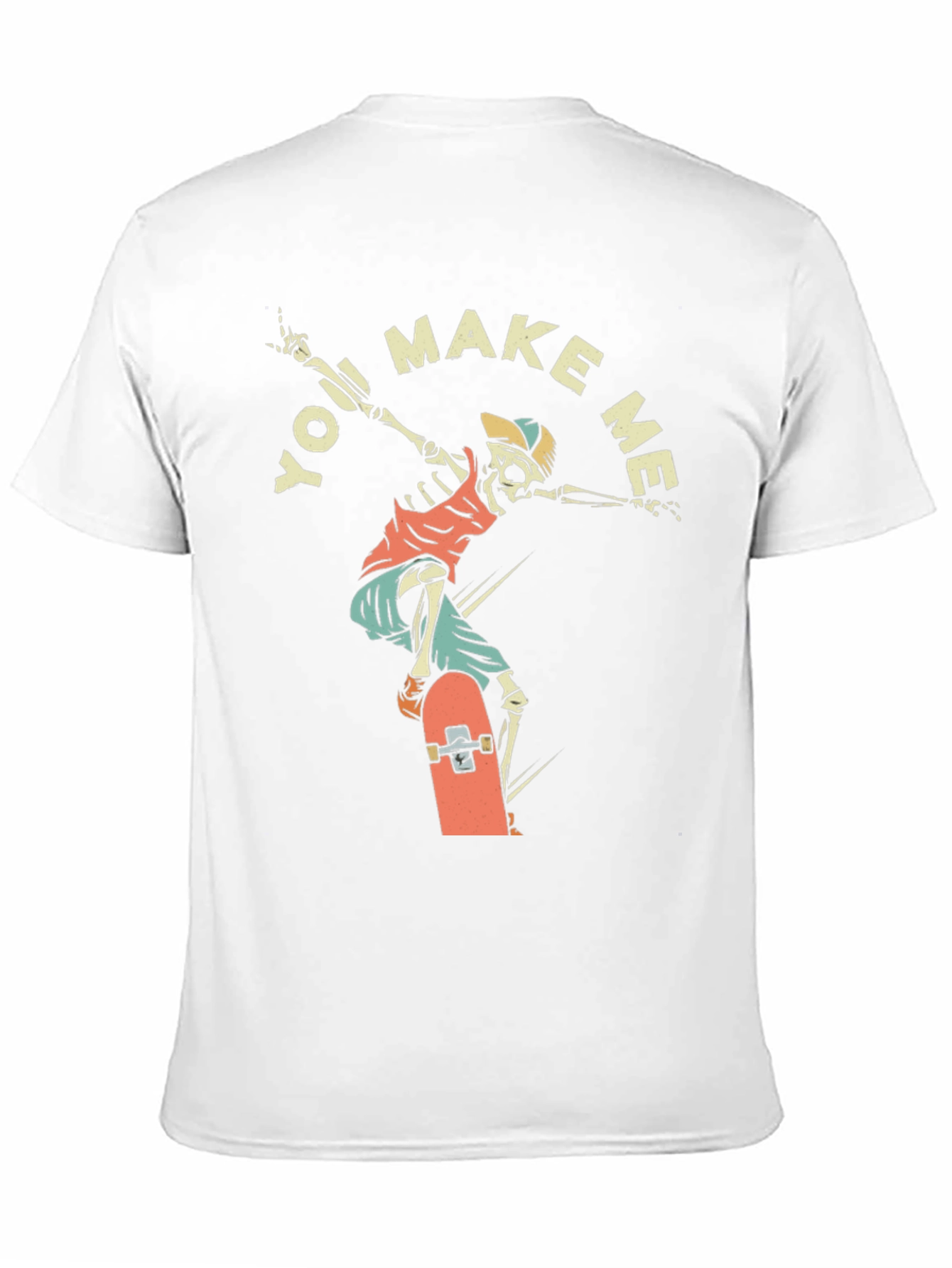 Skateboarding Skeleton Graphic T-Shirt