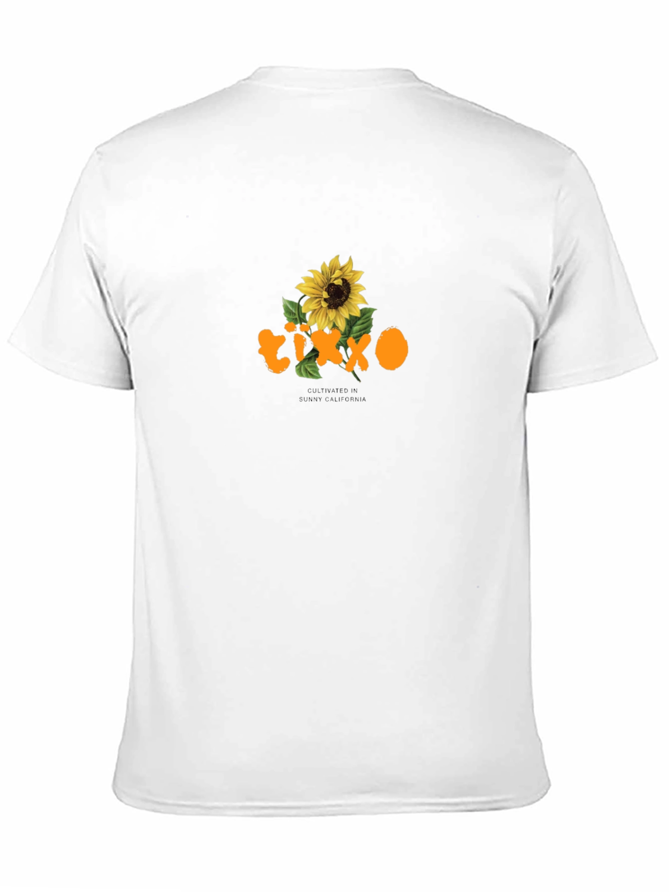 Black T-Shirt with Sunflower Graphic