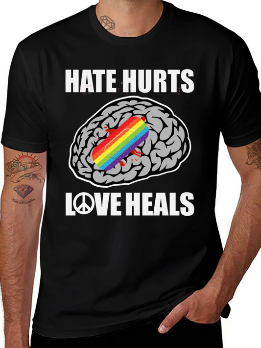 Hate Hurts Love Heals Graphic T-Shirt