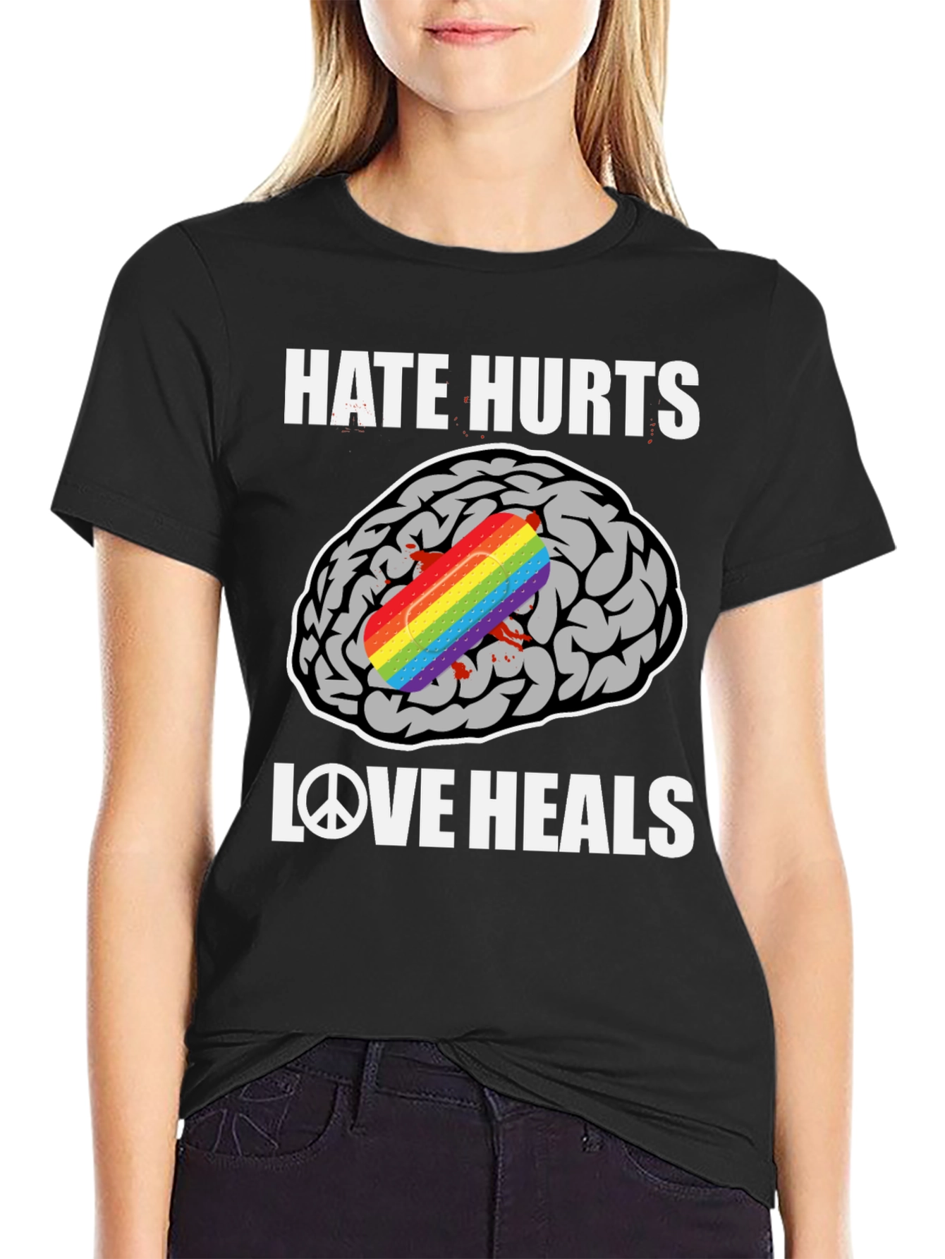Hate Hurts Love Heals Graphic T-Shirt