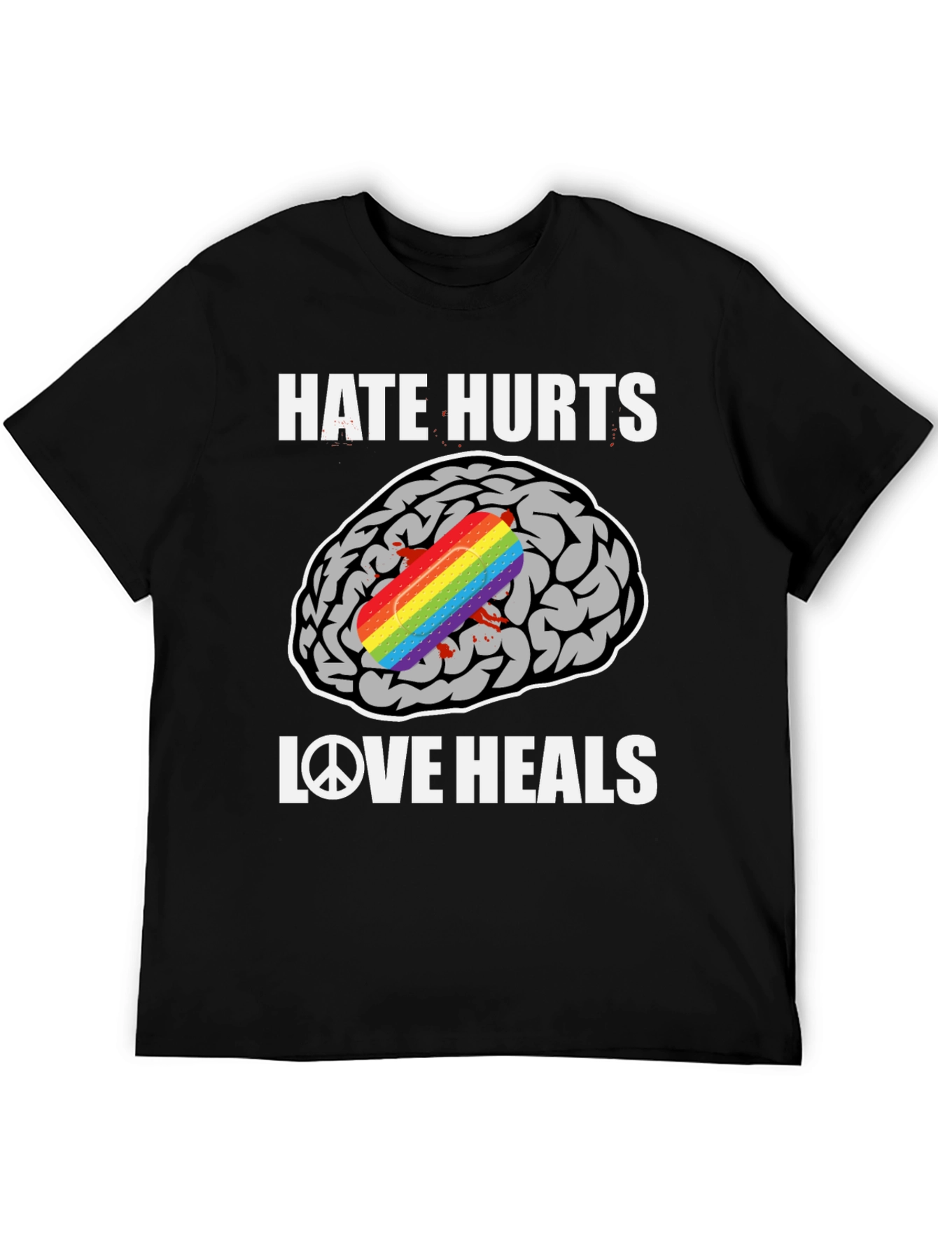 Hate Hurts Love Heals Graphic T-Shirt