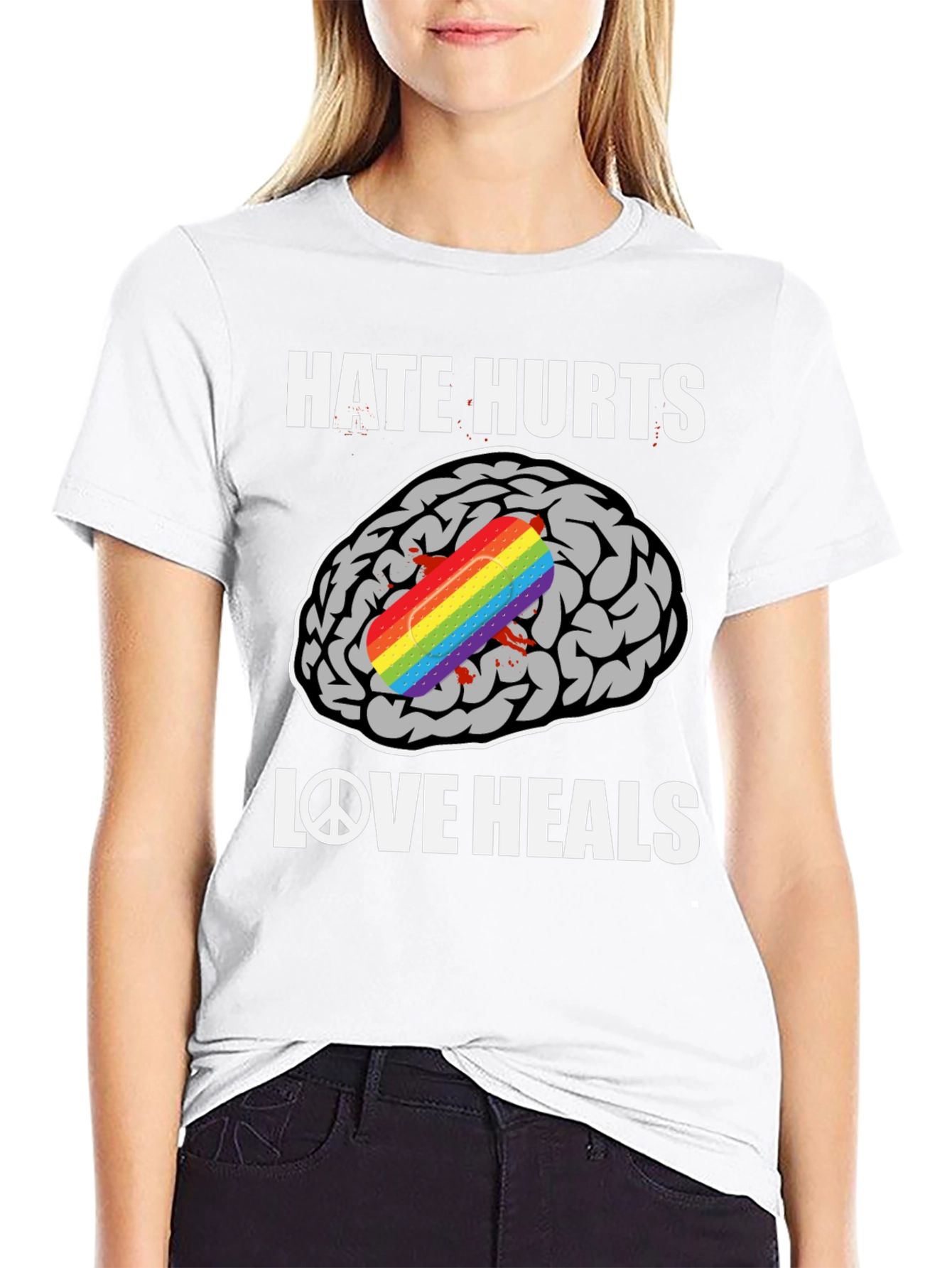 Hate Hurts Love Heals Graphic T-Shirt