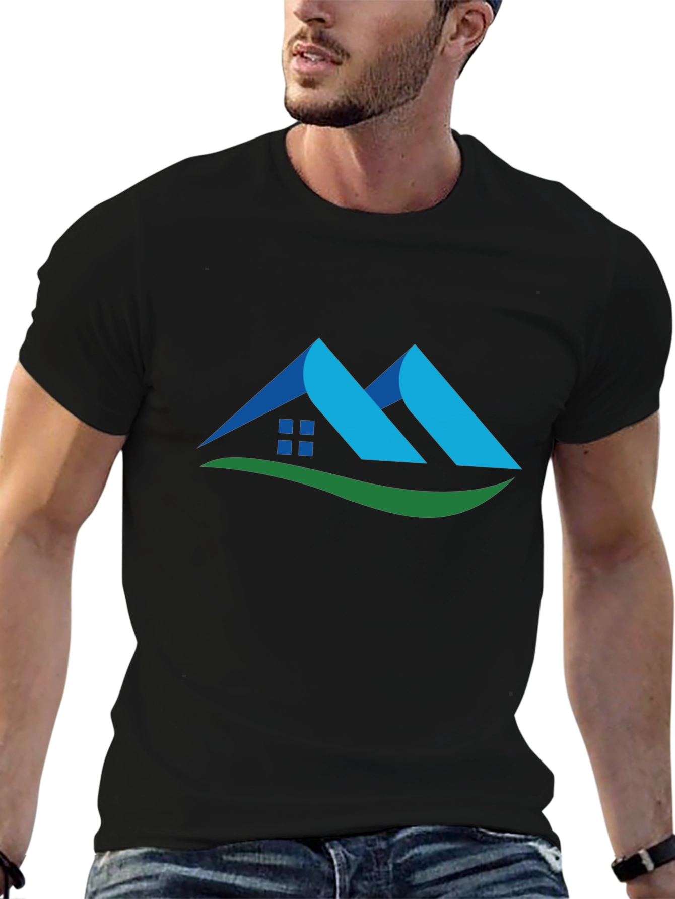 Modern Home Design Black T-Shirt