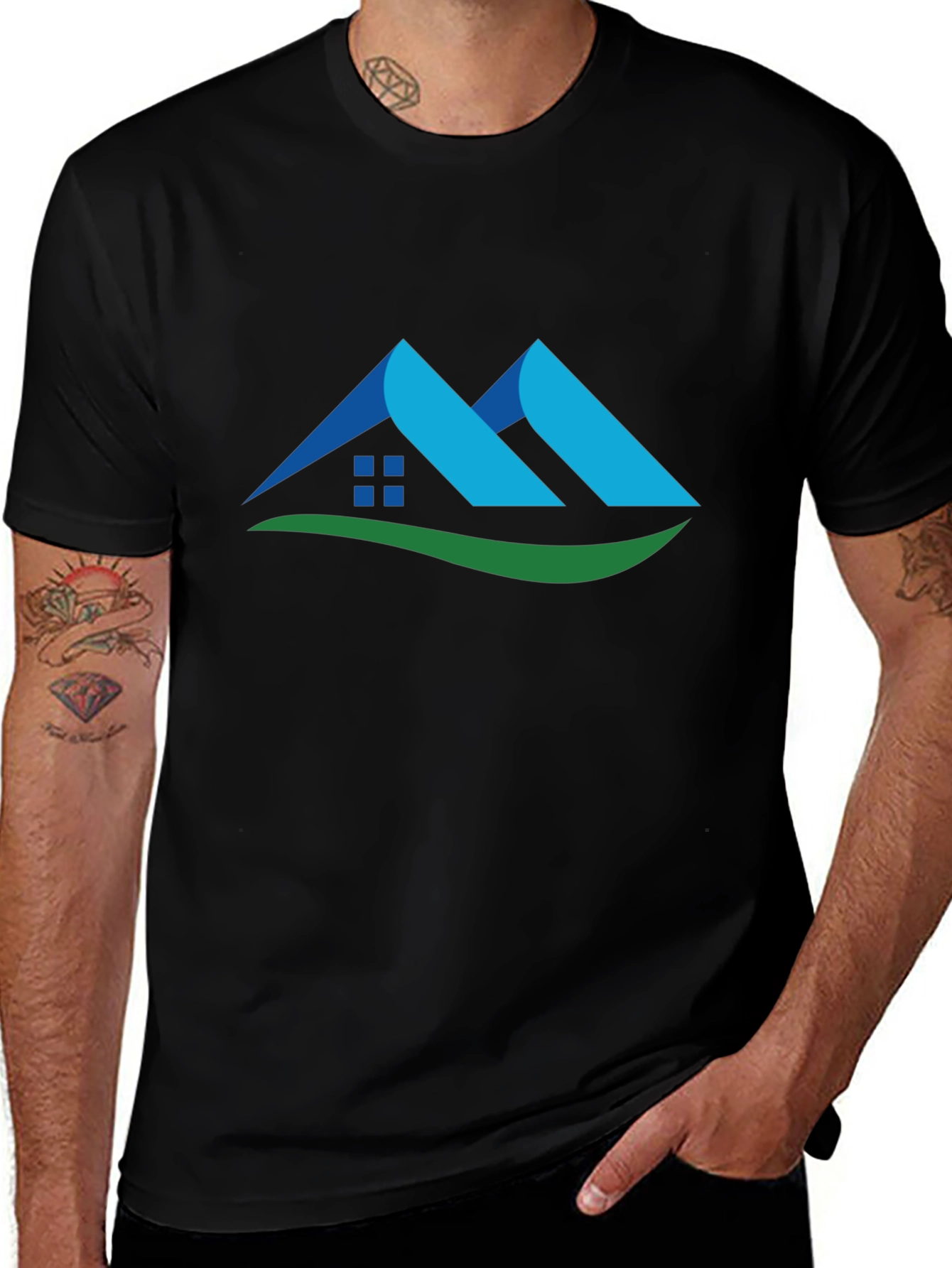 Modern Home Design Black T-Shirt