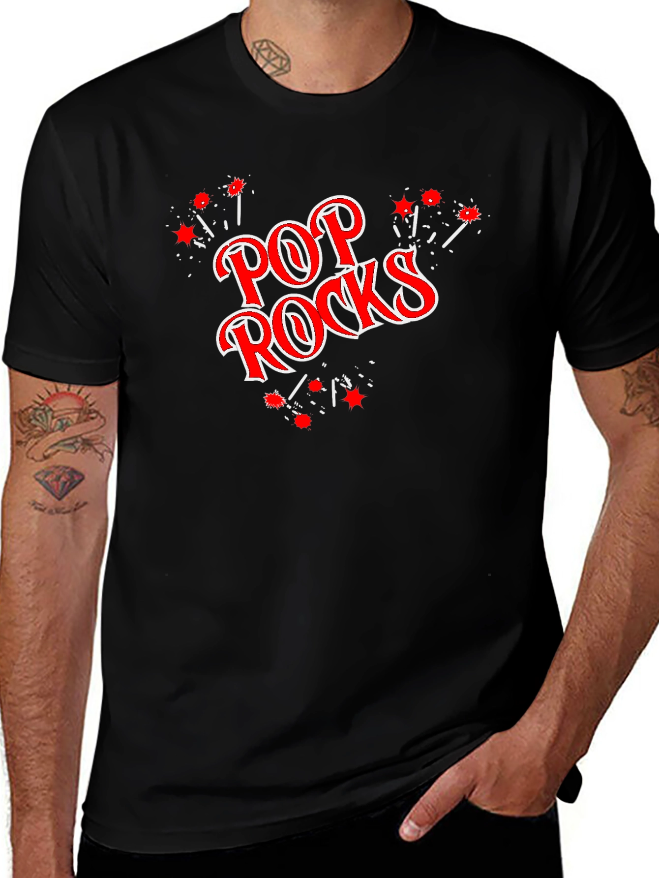 Pop Rocks Graphic Black T-Shirt