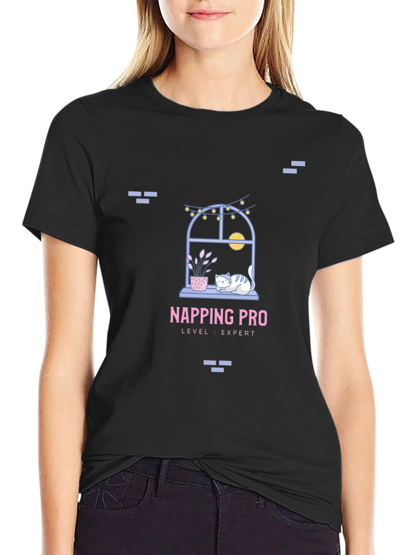Napping Pro Expert Level Black T-Shirt