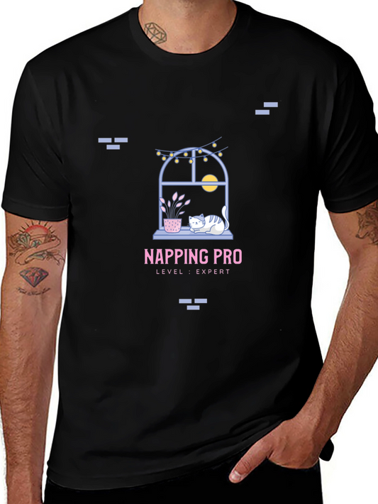 Napping Pro Expert Level Black T-Shirt