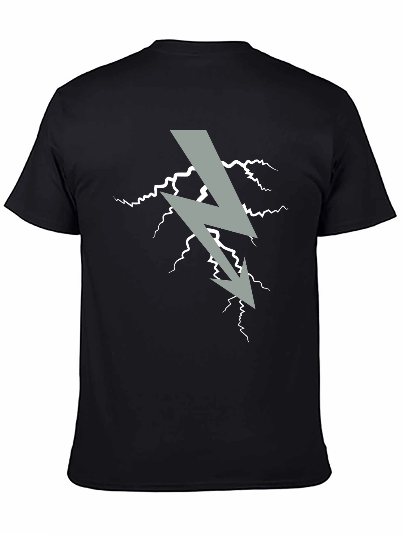 Electric Bolt Graphic T-Shirt - Black