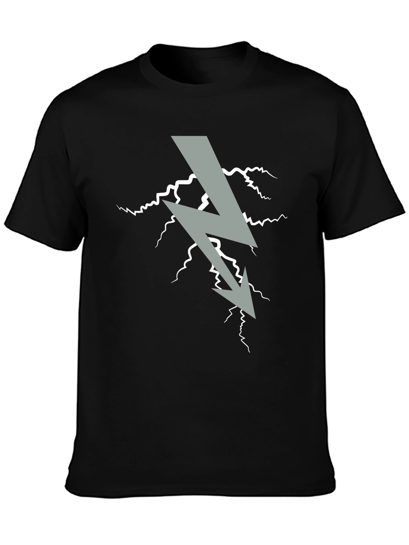Electric Bolt Graphic T-Shirt - Black