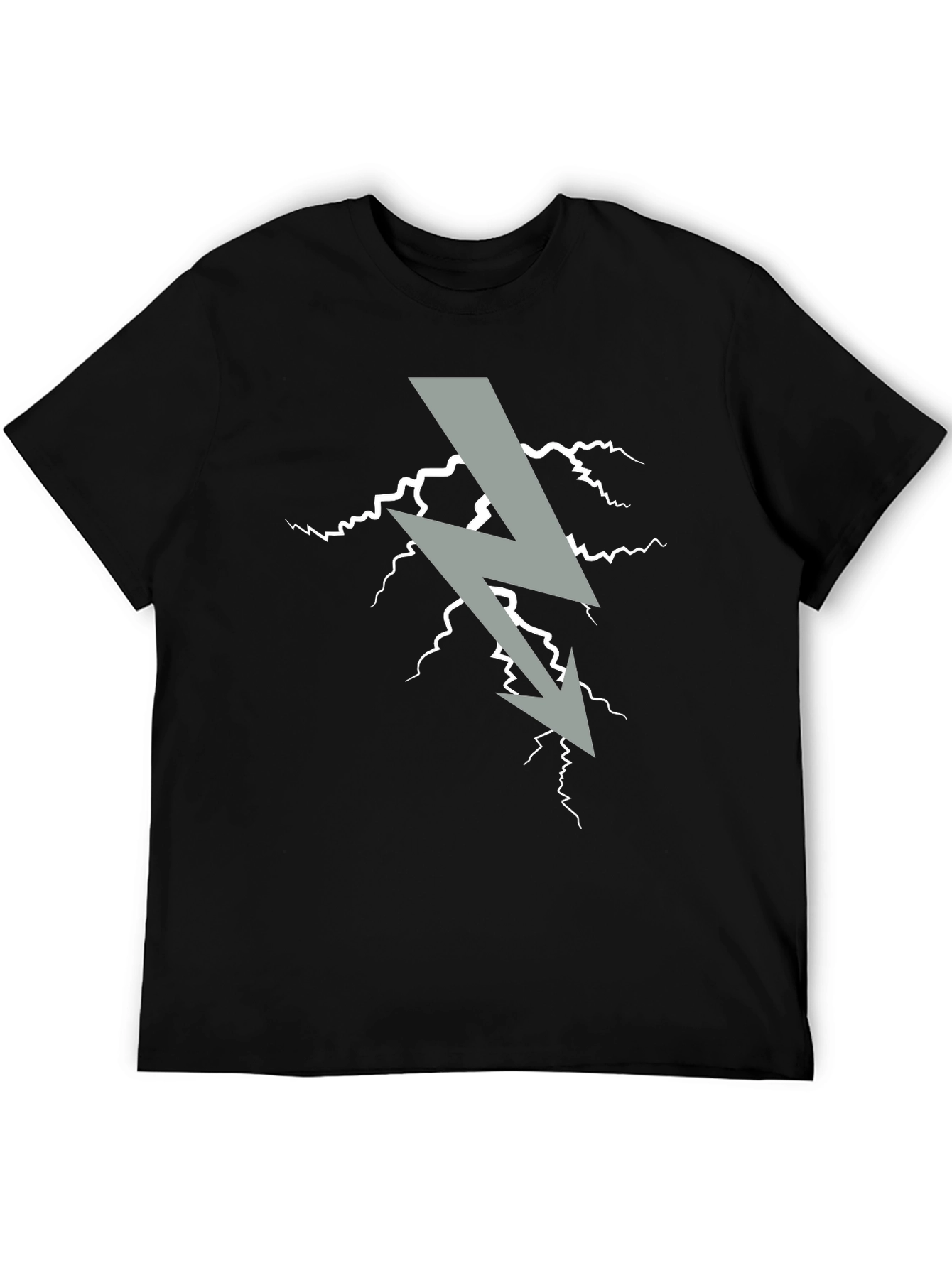 Electric Bolt Graphic T-Shirt - Black