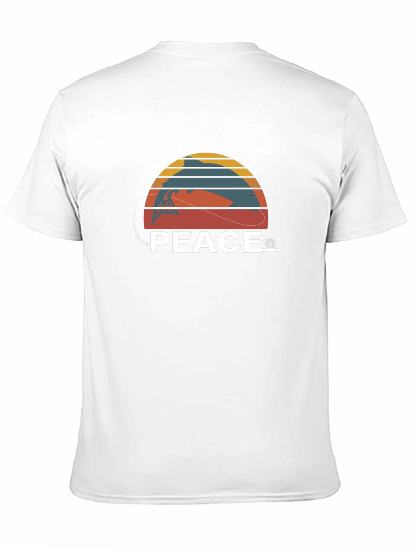 Peace Fishing Graphic Tee - Black