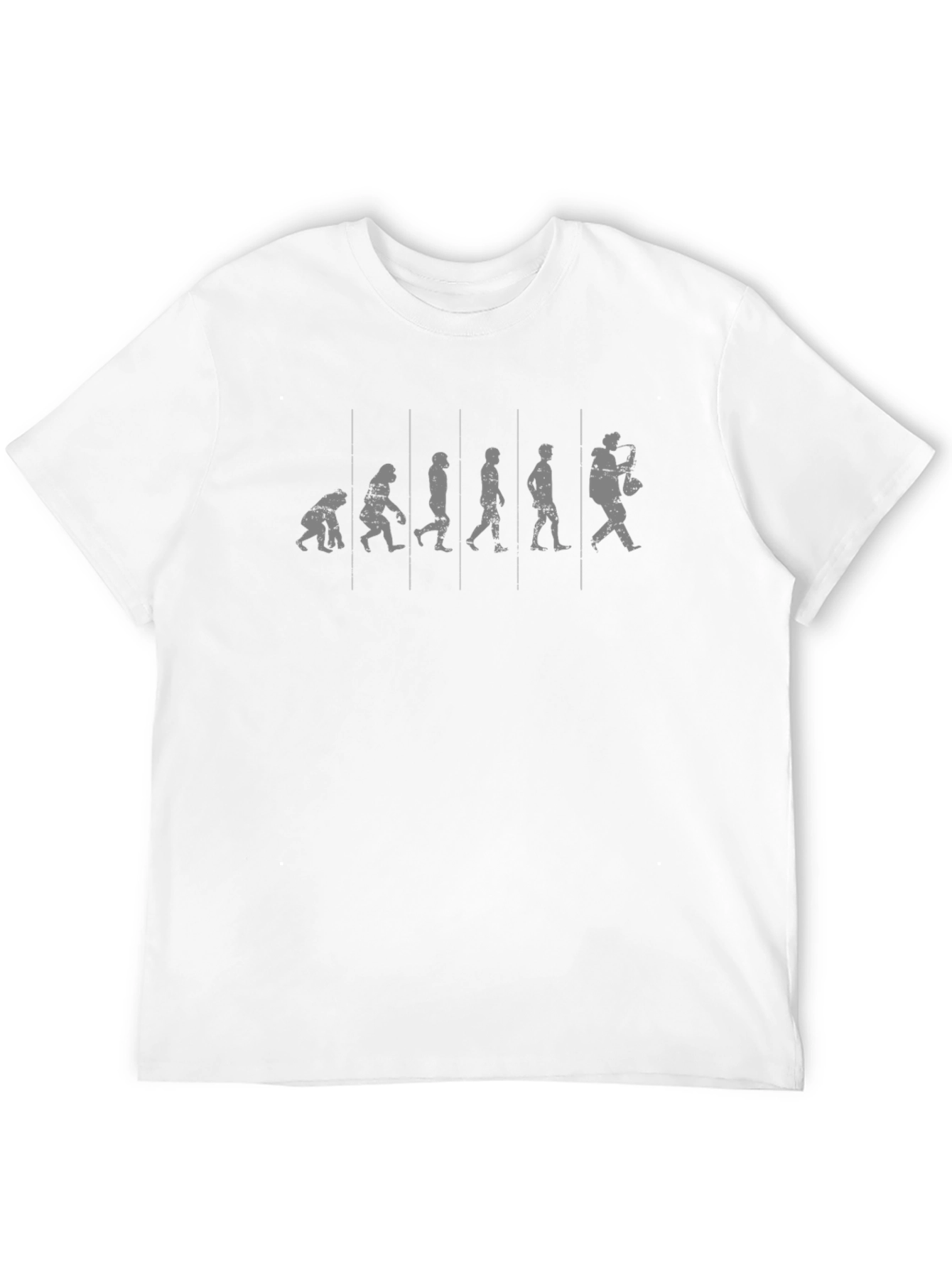 Evolution of Saxophone Player Black Graphic T-Shirt