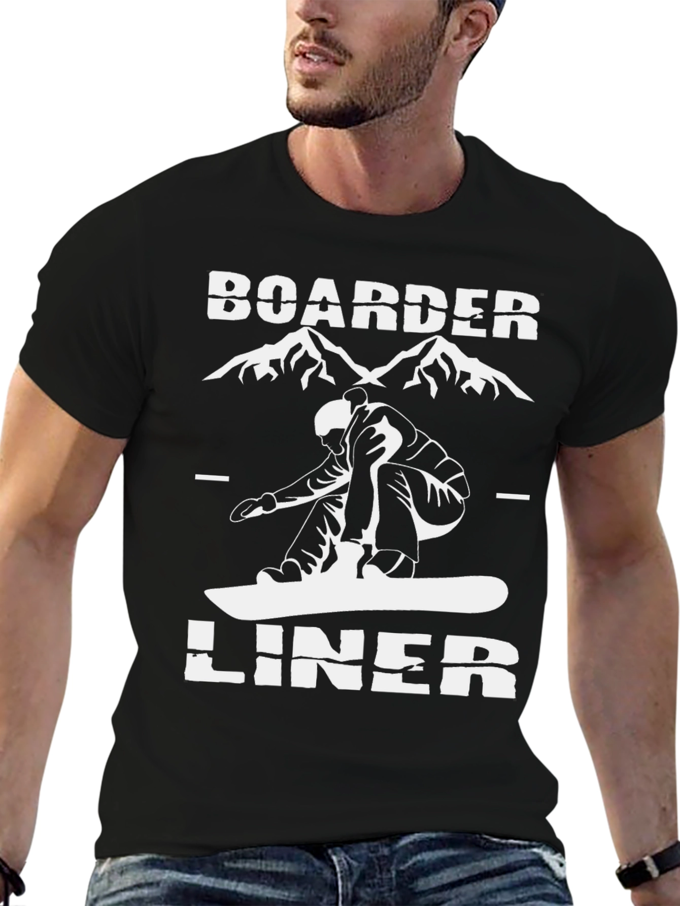 Boarder Liner Graphic Tee - Snowboarder T-Shirt