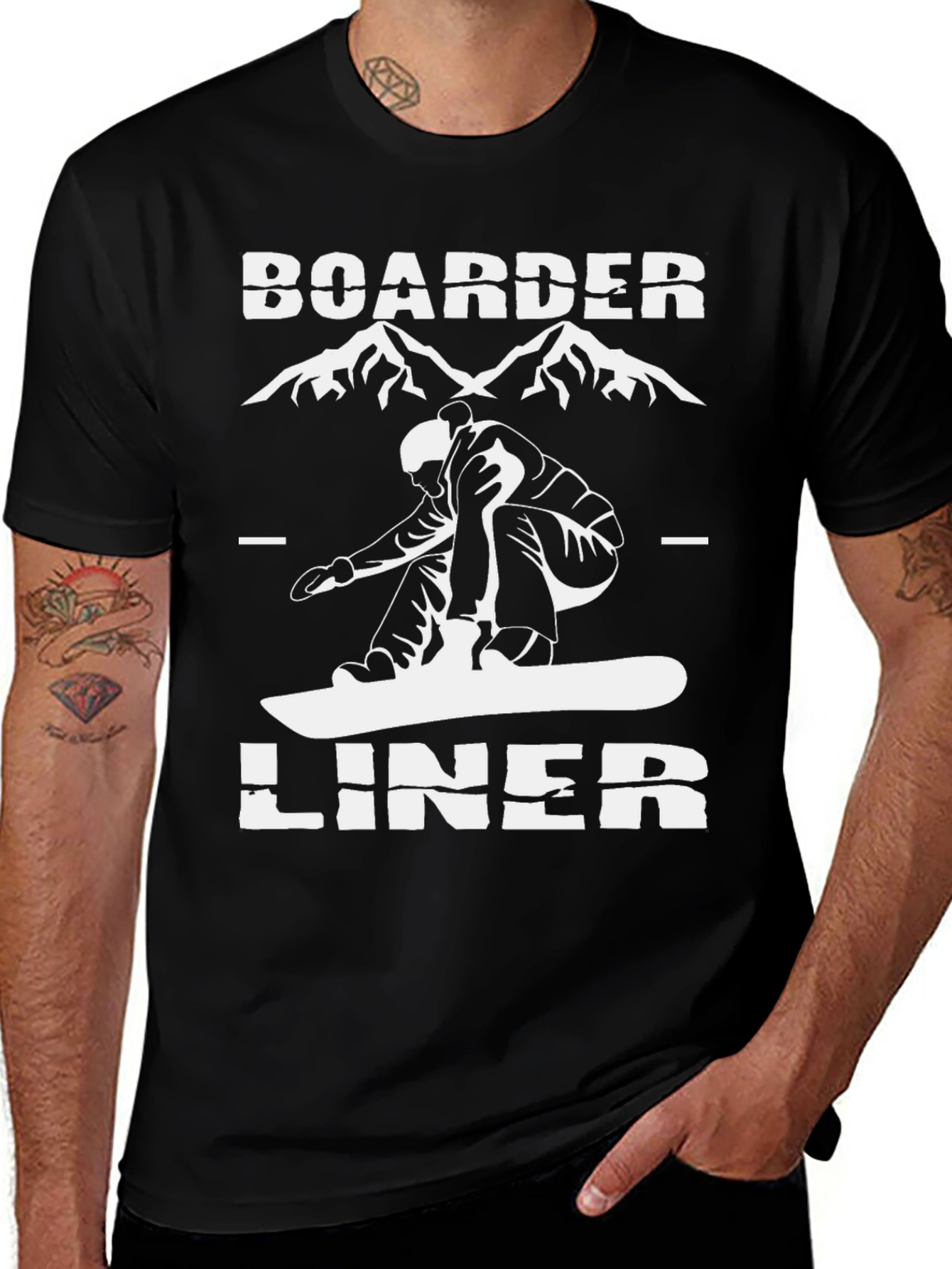 Boarder Liner Graphic Tee - Snowboarder T-Shirt