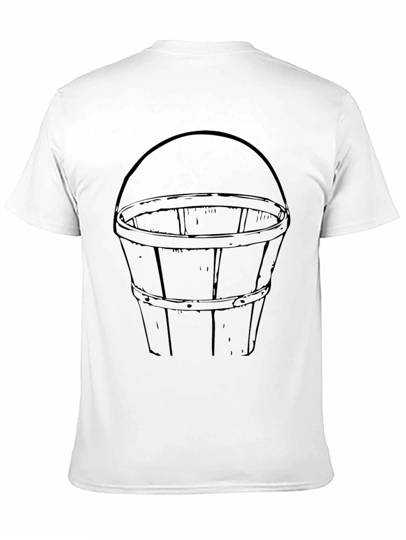 Bucket Graphic Tee - Classic Design Black Cotton T-Shirt