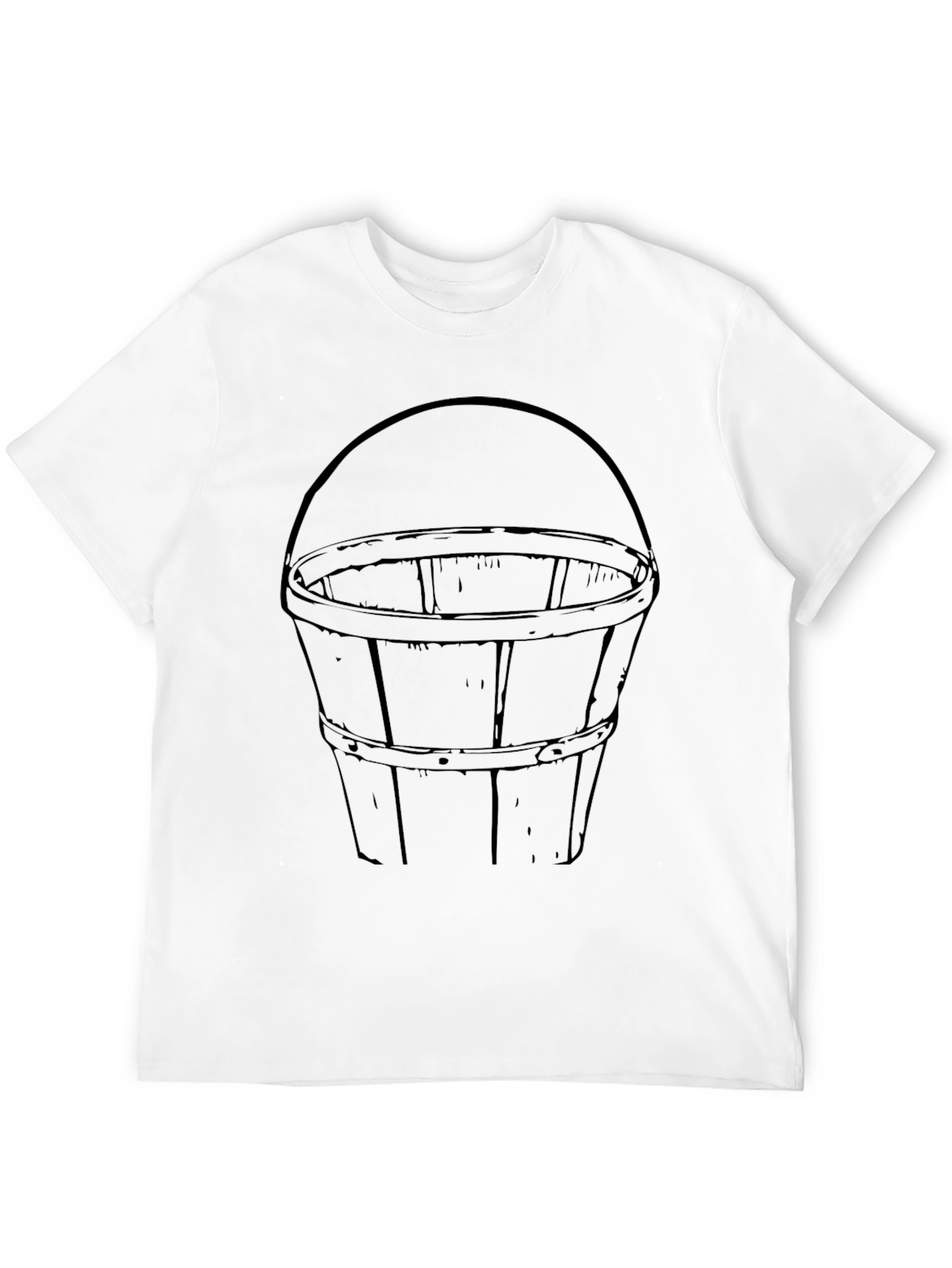Bucket Graphic Tee - Classic Design Black Cotton T-Shirt