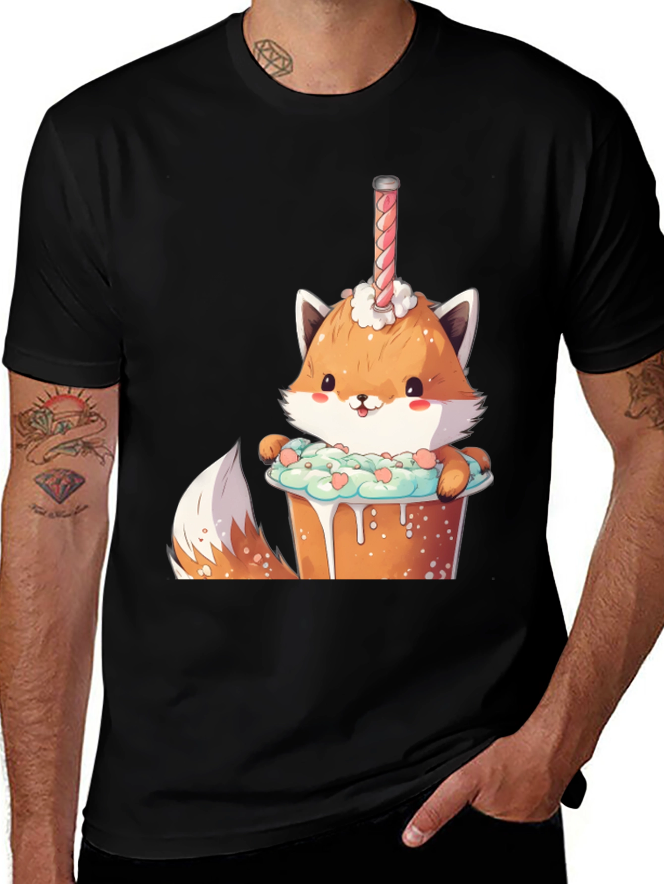 Cute Fox Dessert T-Shirt