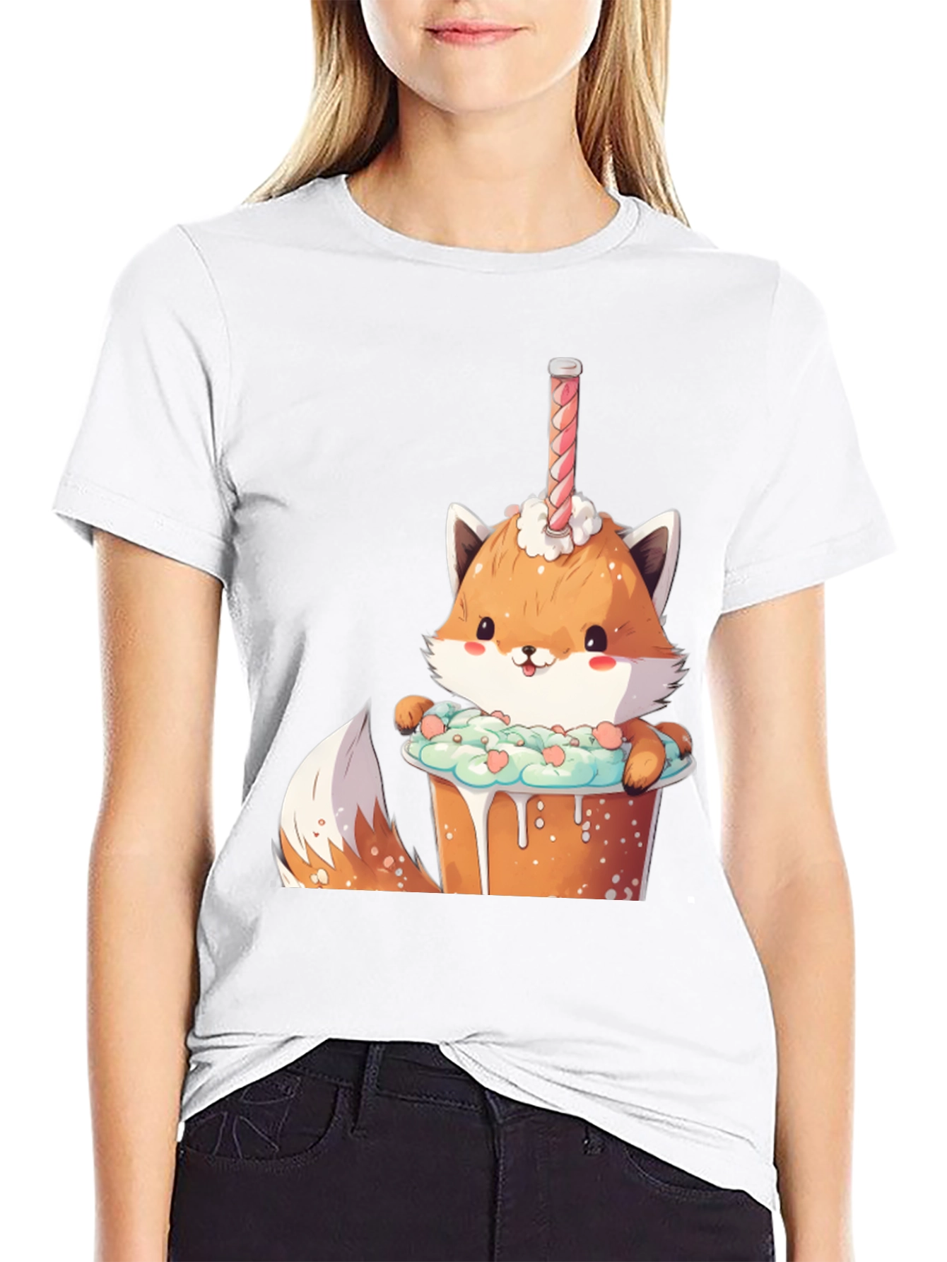 Cute Fox Dessert T-Shirt