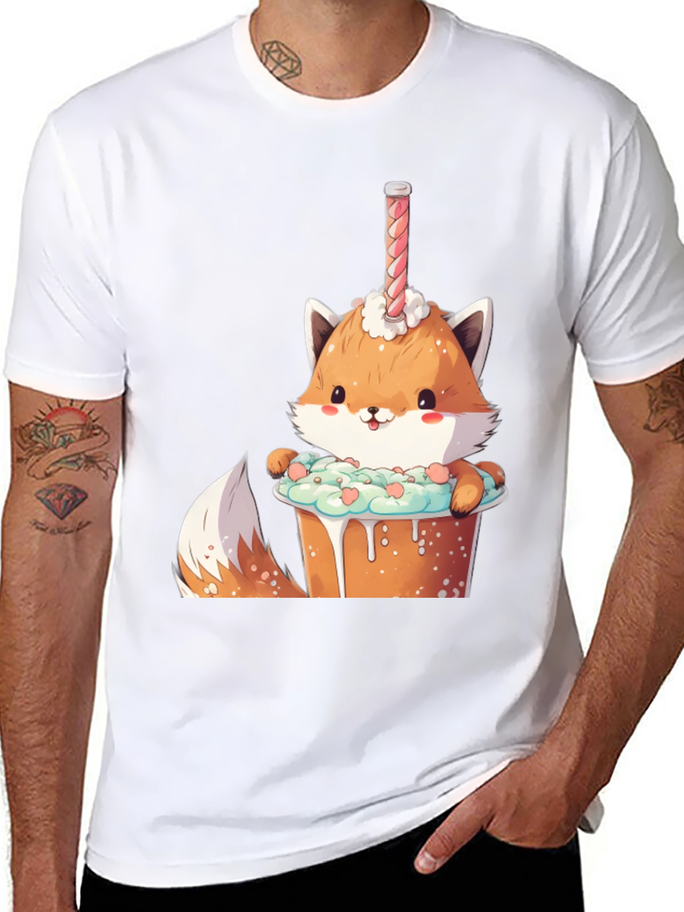 Cute Fox Dessert T-Shirt