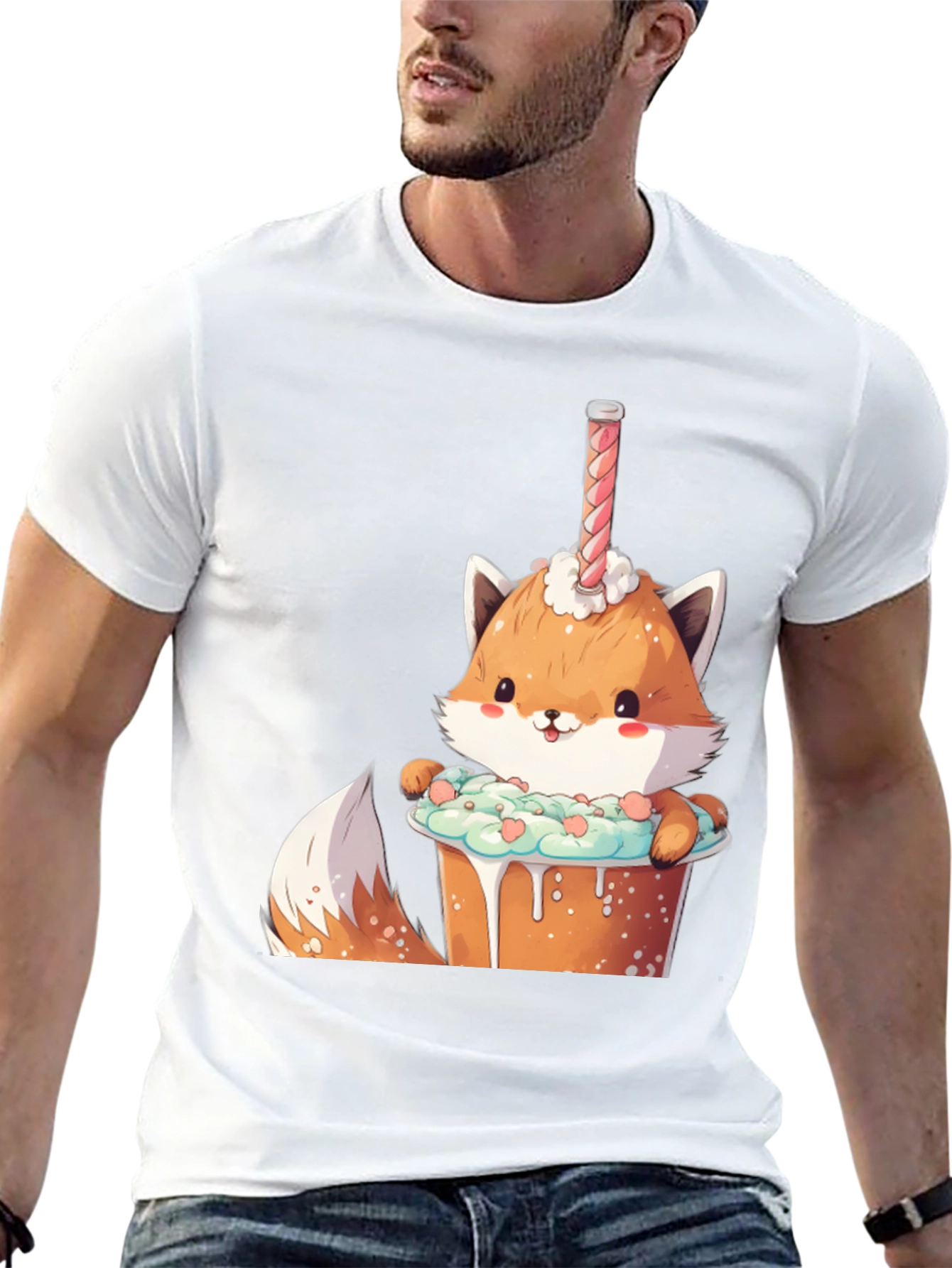 Cute Fox Dessert T-Shirt