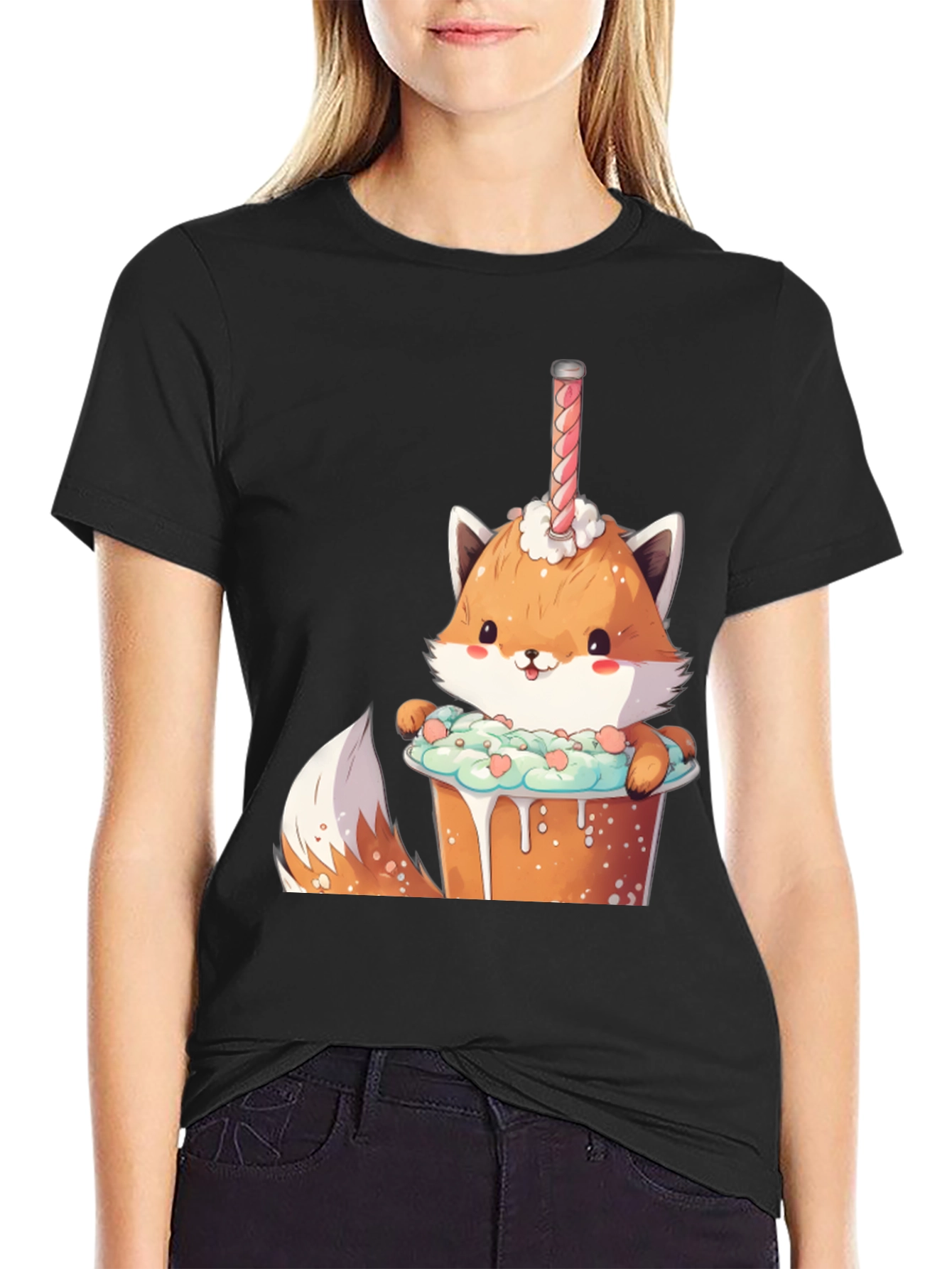 Cute Fox Dessert T-Shirt