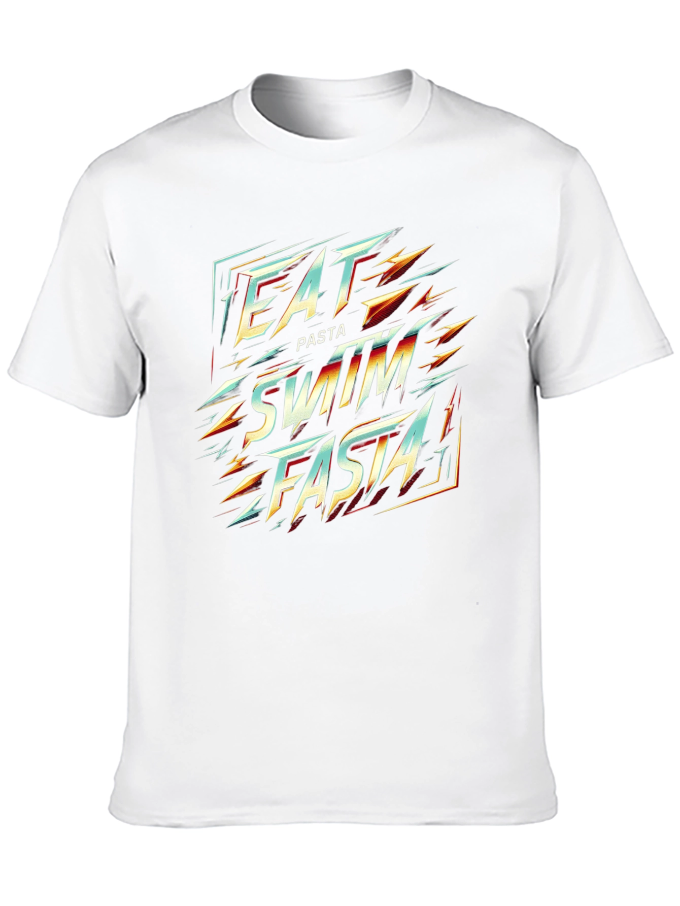 Eat Pasta Swim Fasta Graphic Tee - Black