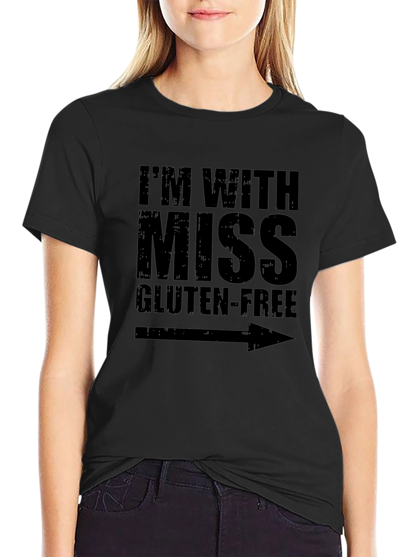 Im With Miss Gluten-Free Humor Graphic Tee