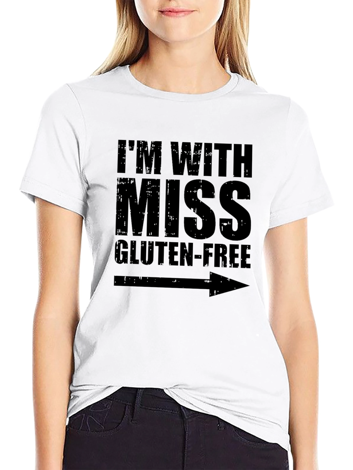 Im With Miss Gluten-Free Humor Graphic Tee
