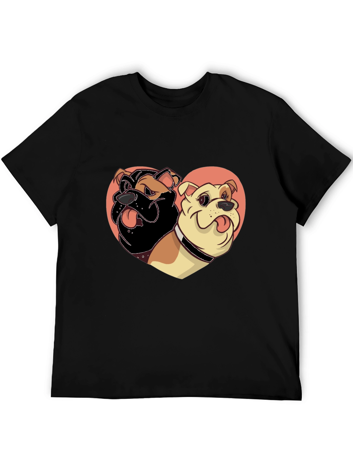 Dog Heart Graphic T-Shirt - Black