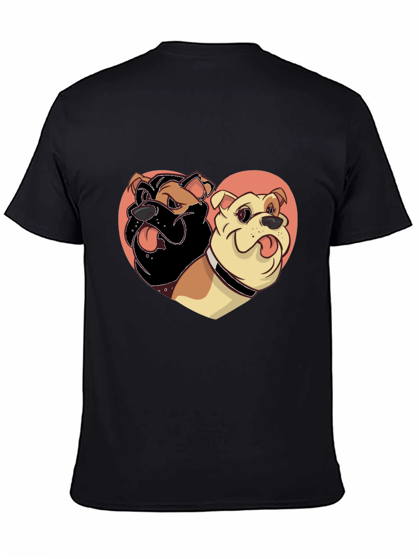 Dog Heart Graphic T-Shirt - Black