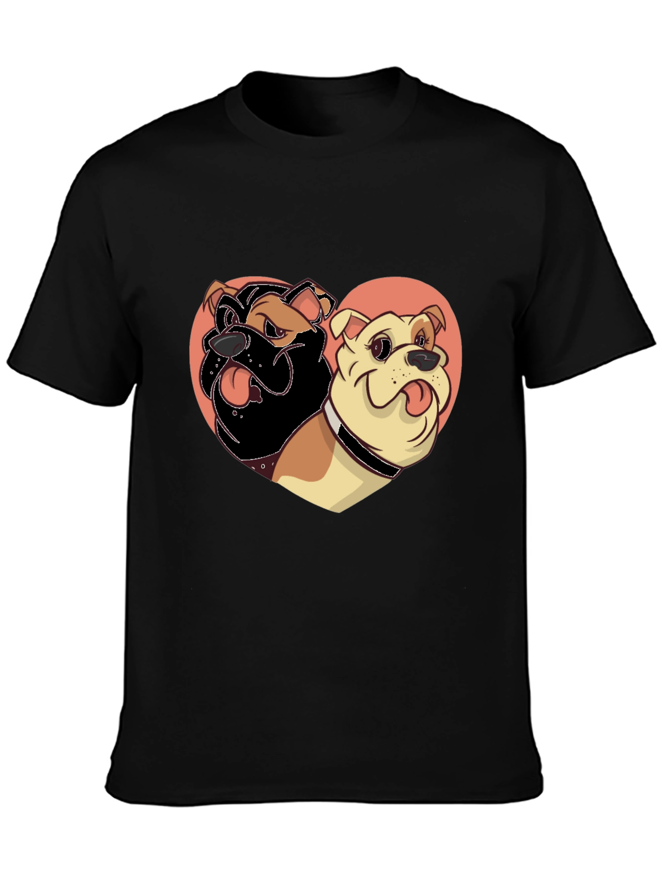 Dog Heart Graphic T-Shirt - Black